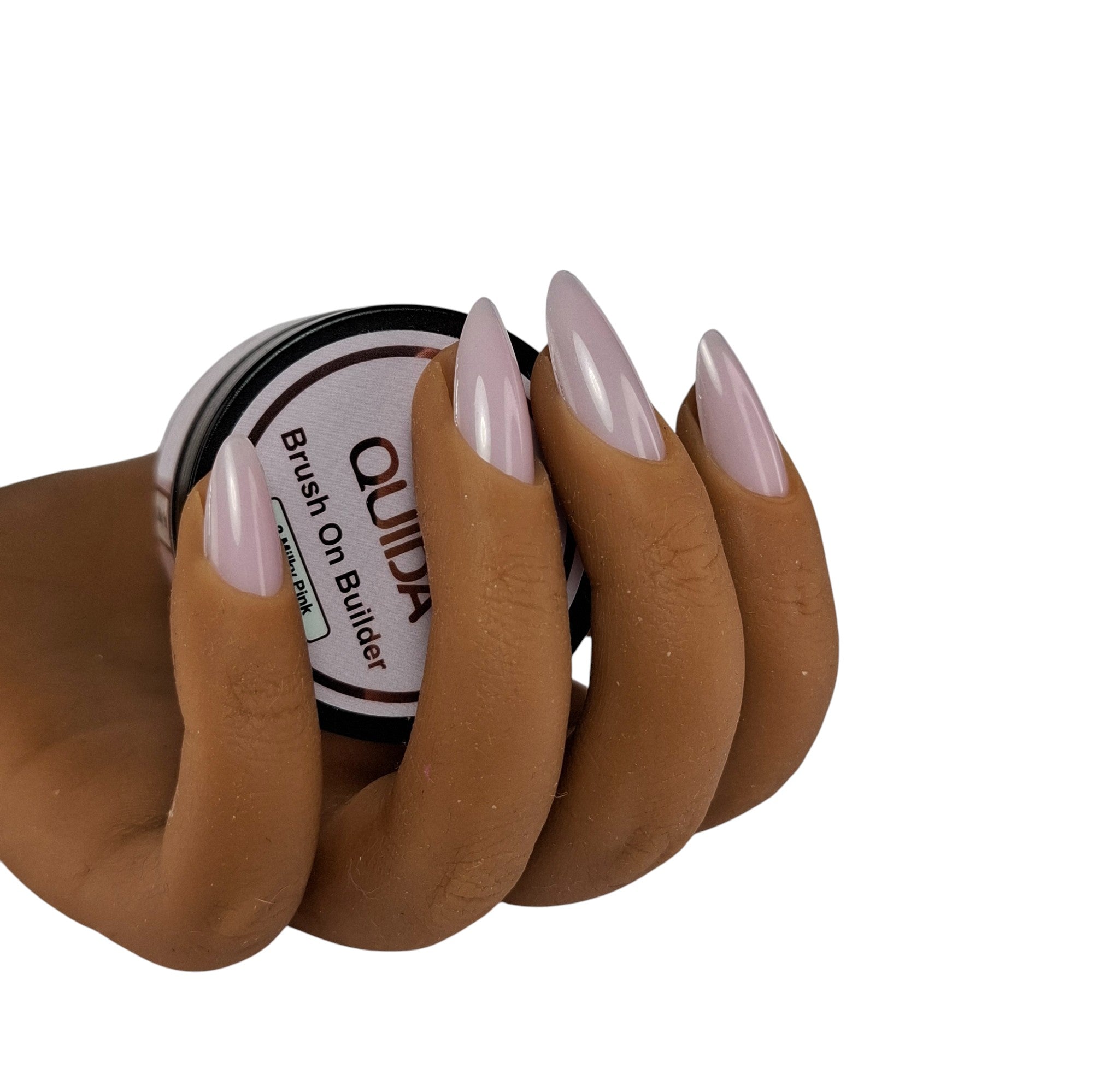 Quida Brush On Builder Milky Pink #02 - Zachte Roze voor Babyboom & BIAB, 15 gr