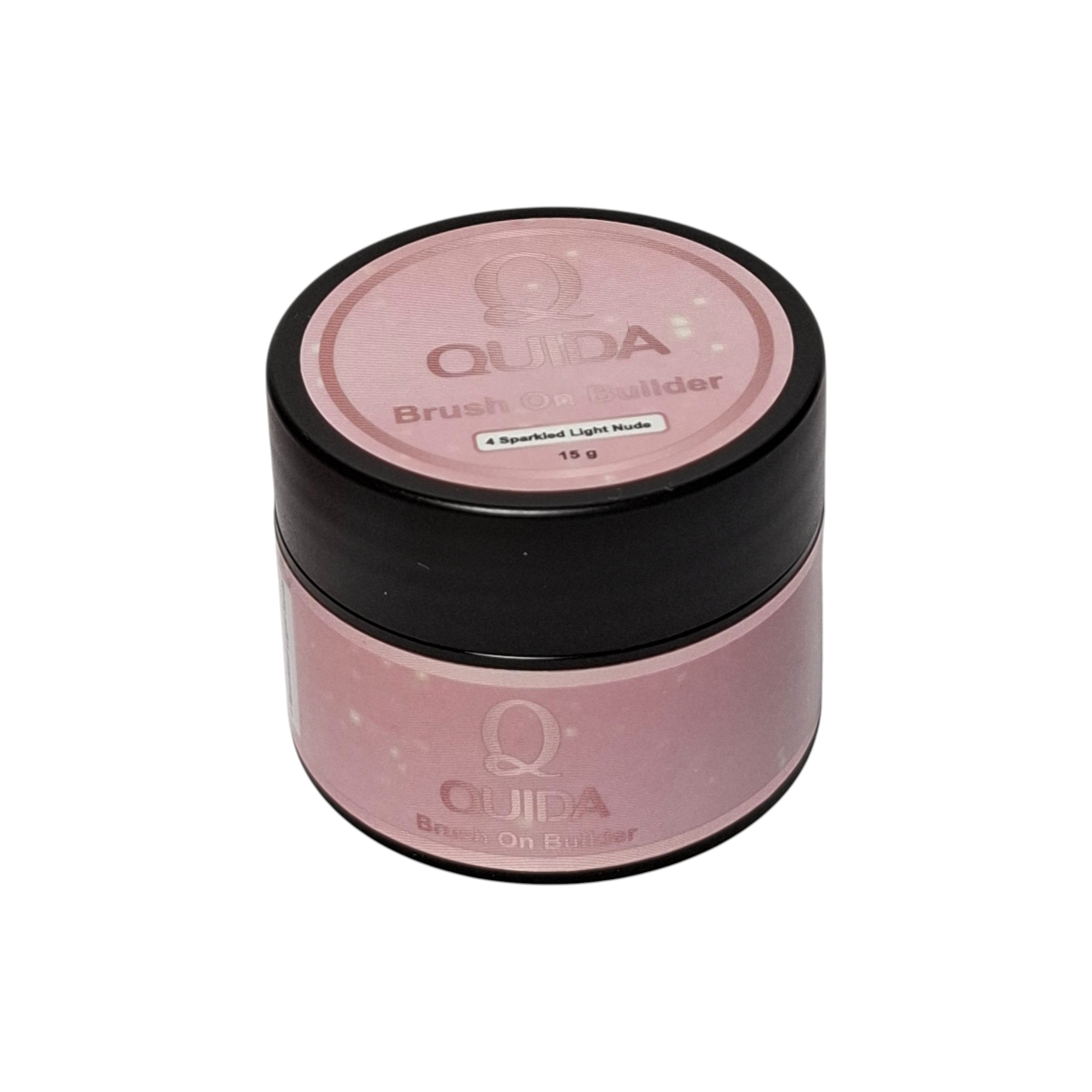 Quida Brush On Builder Sparkled Light Nude #04 - Roze-Nude met Gouden Shimmer & BIAB, 15 gr