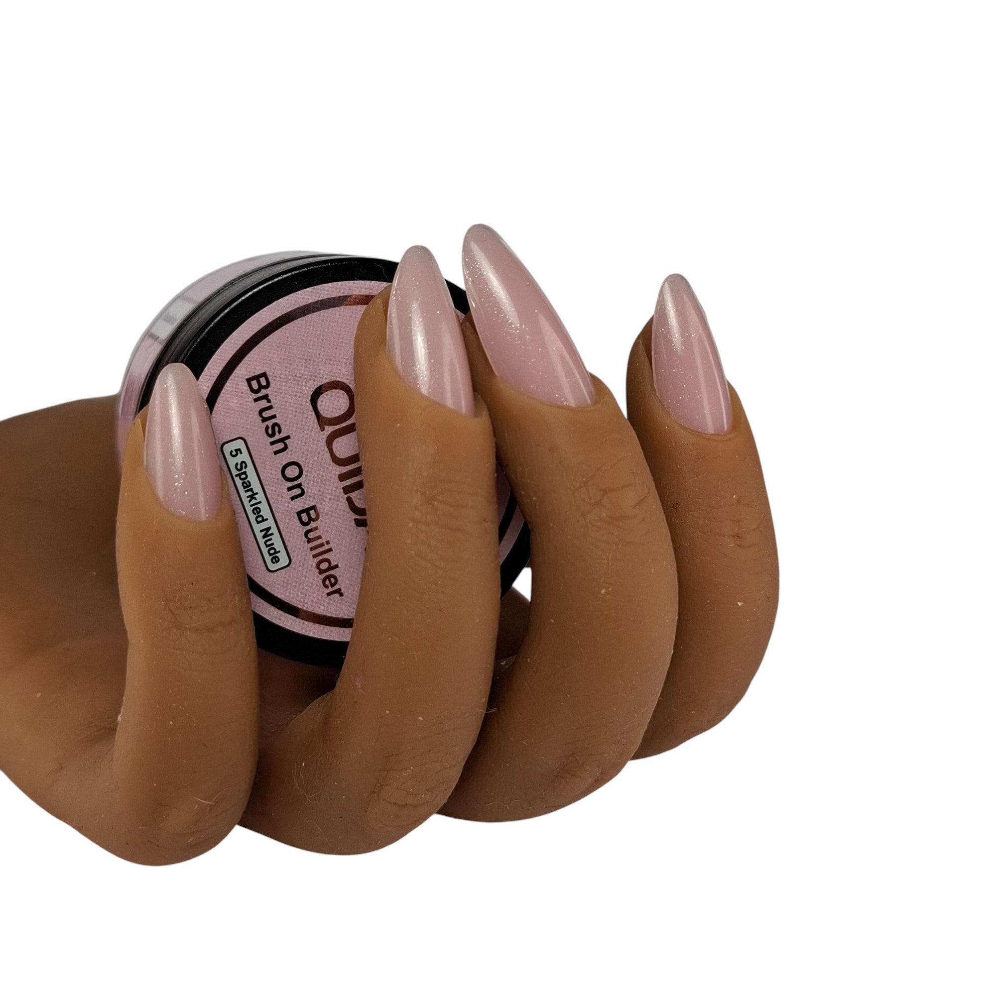 Quida Brush On Builder Sparkled Nude #05 - Roze-Beige Nude met Zilveren Shimmer & BIAB, 15 gr