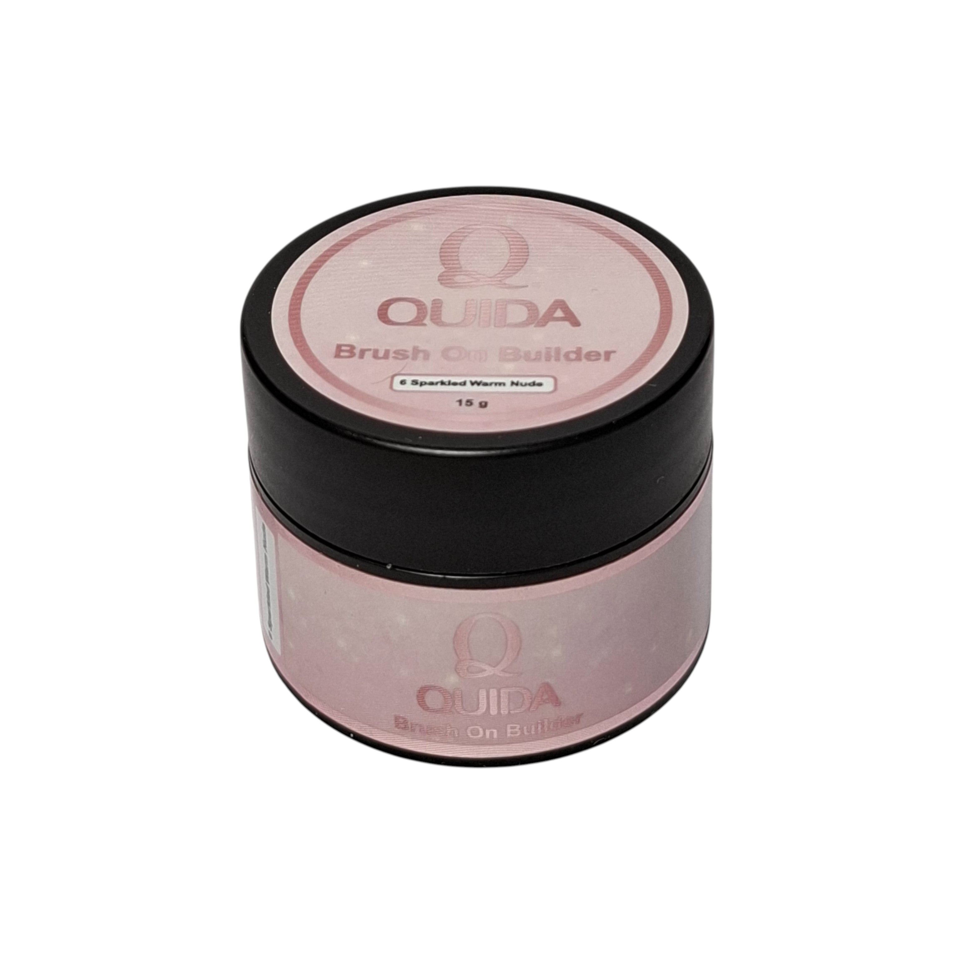 Quida Brush On Builder Sparkled Warm Nude #06 - Warme Nude met Gouden Shimmer & BIAB, 15 gr