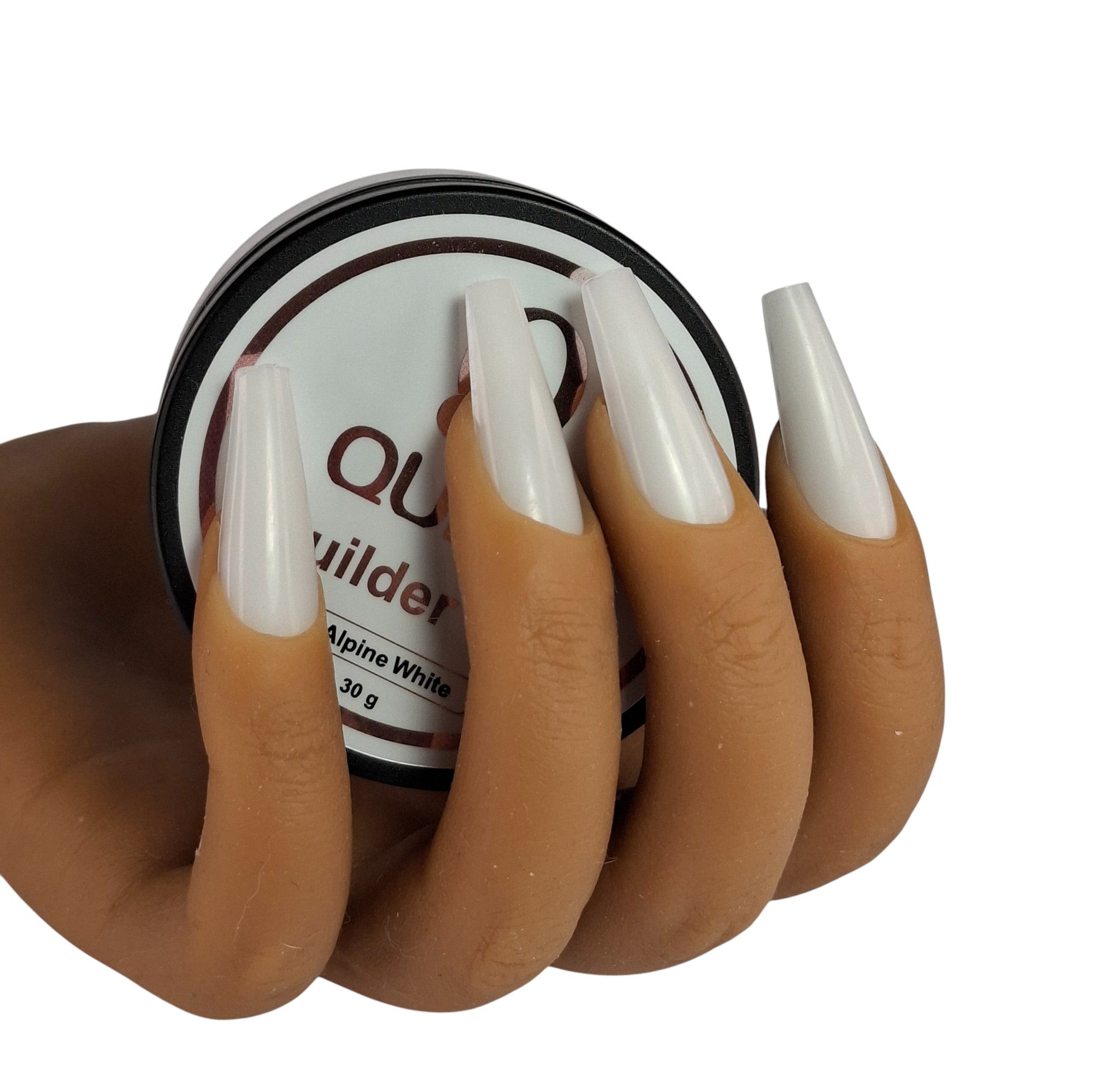Quida Builder Gel Alpine White #001 - Koele Grey-White Hard Gel voor BIAB & Babyboom Nagels