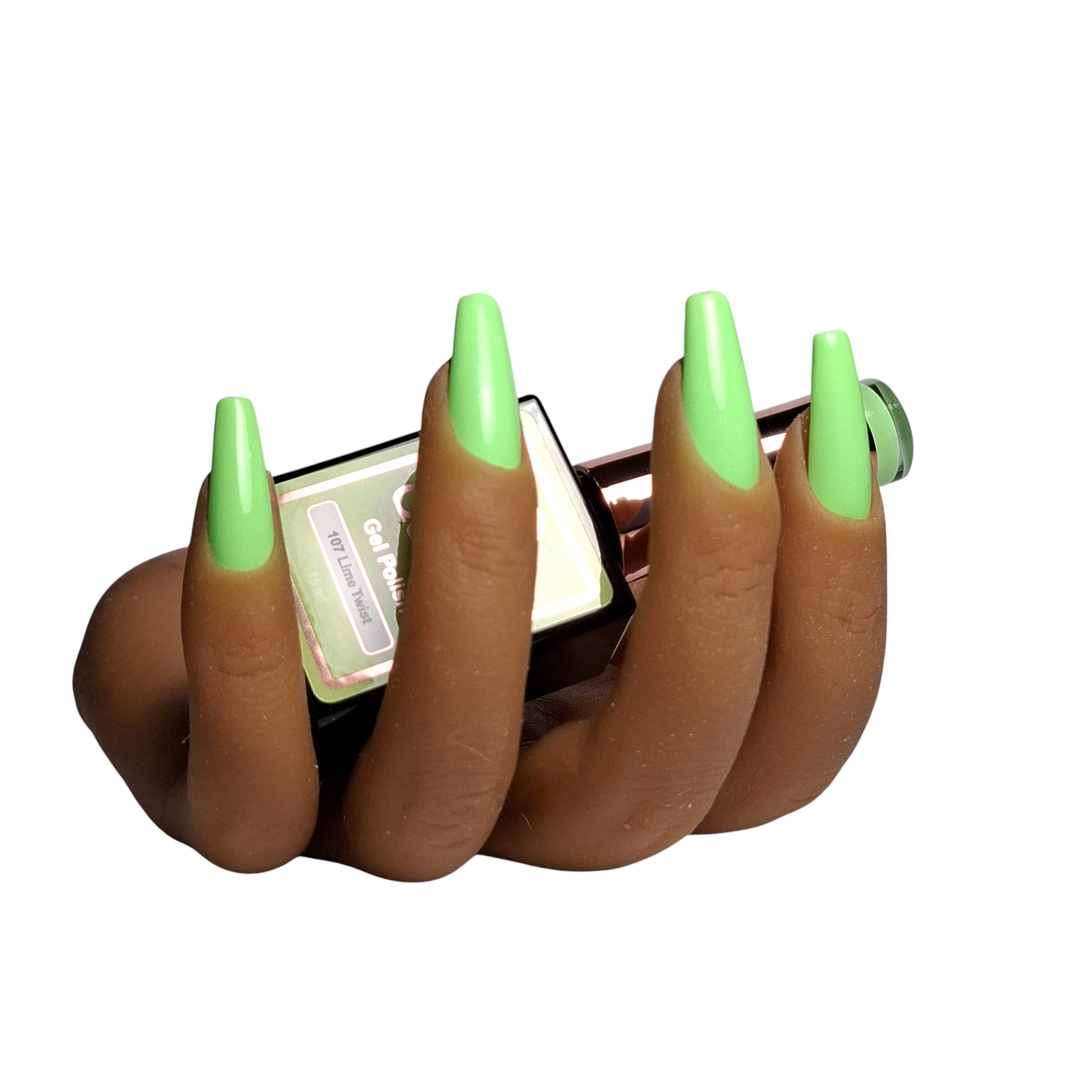 Gel Polish Lime Twist #107 – Levendige Limegroene Gel Nagellak