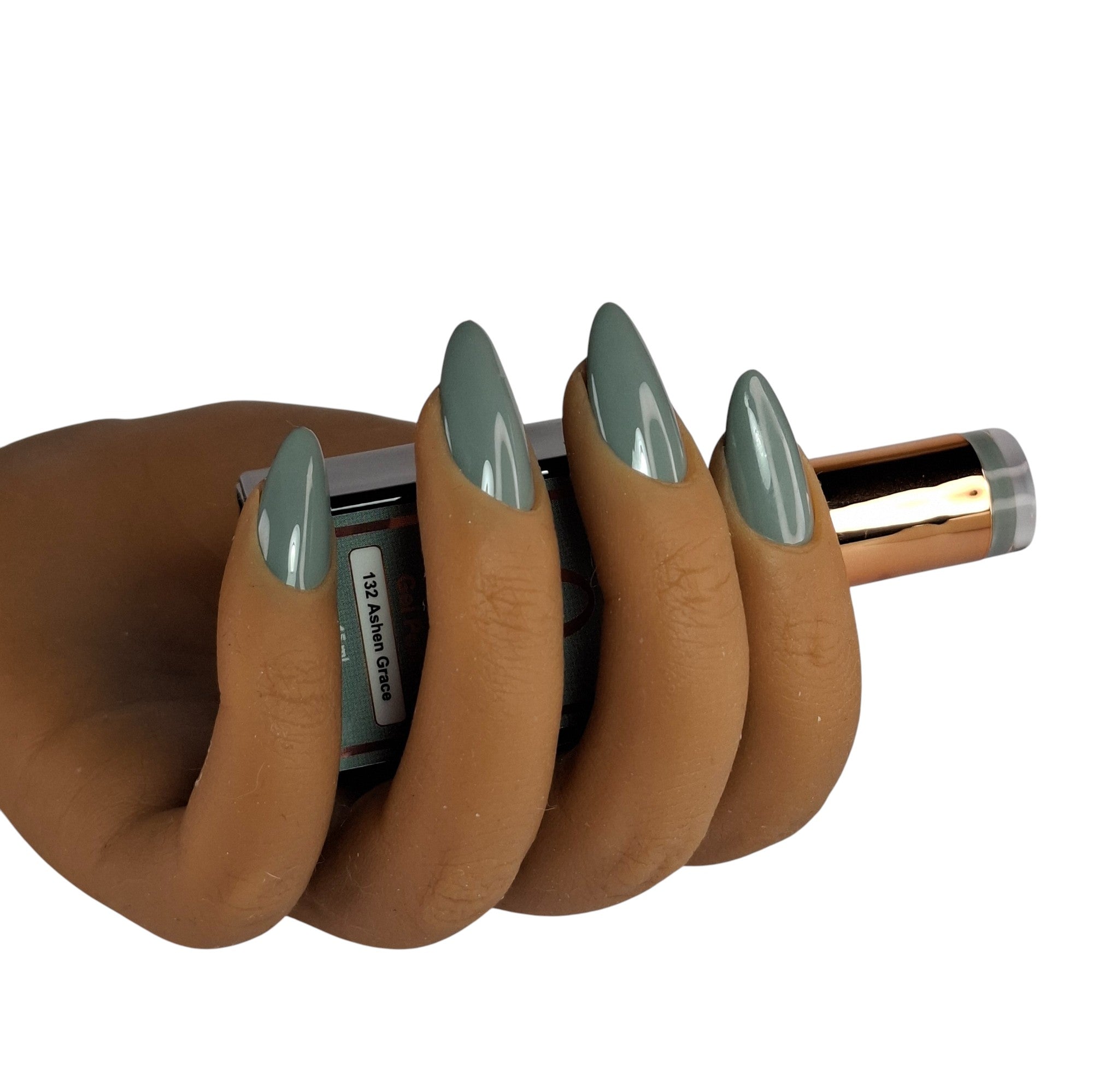 Gel Polish Ashen Grace #132 – Zachte Grijsgroene Tint