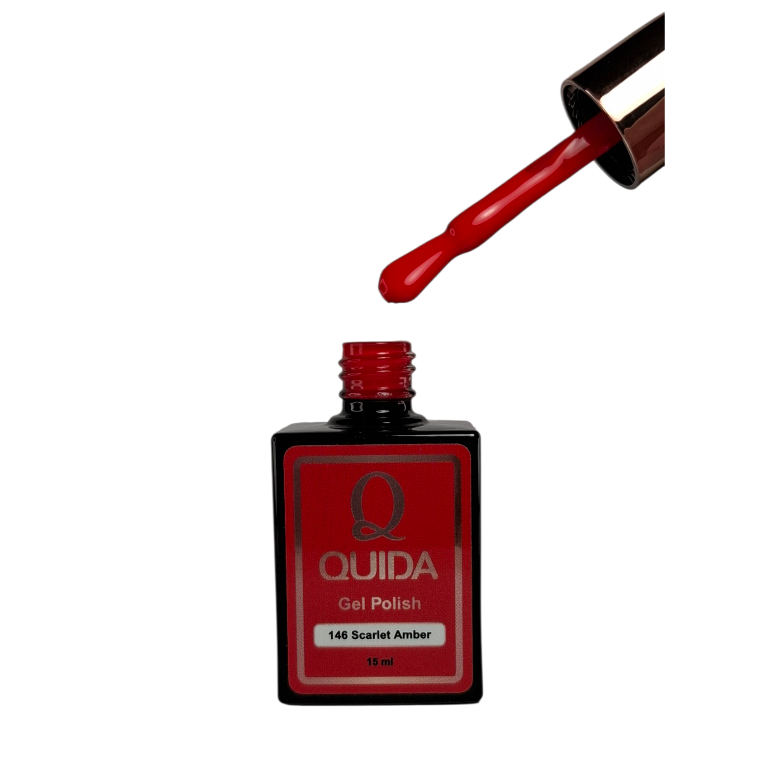 Gel Polish Scarlet Amber #146 – Vurig Rood-Oranje met Amber Gloed