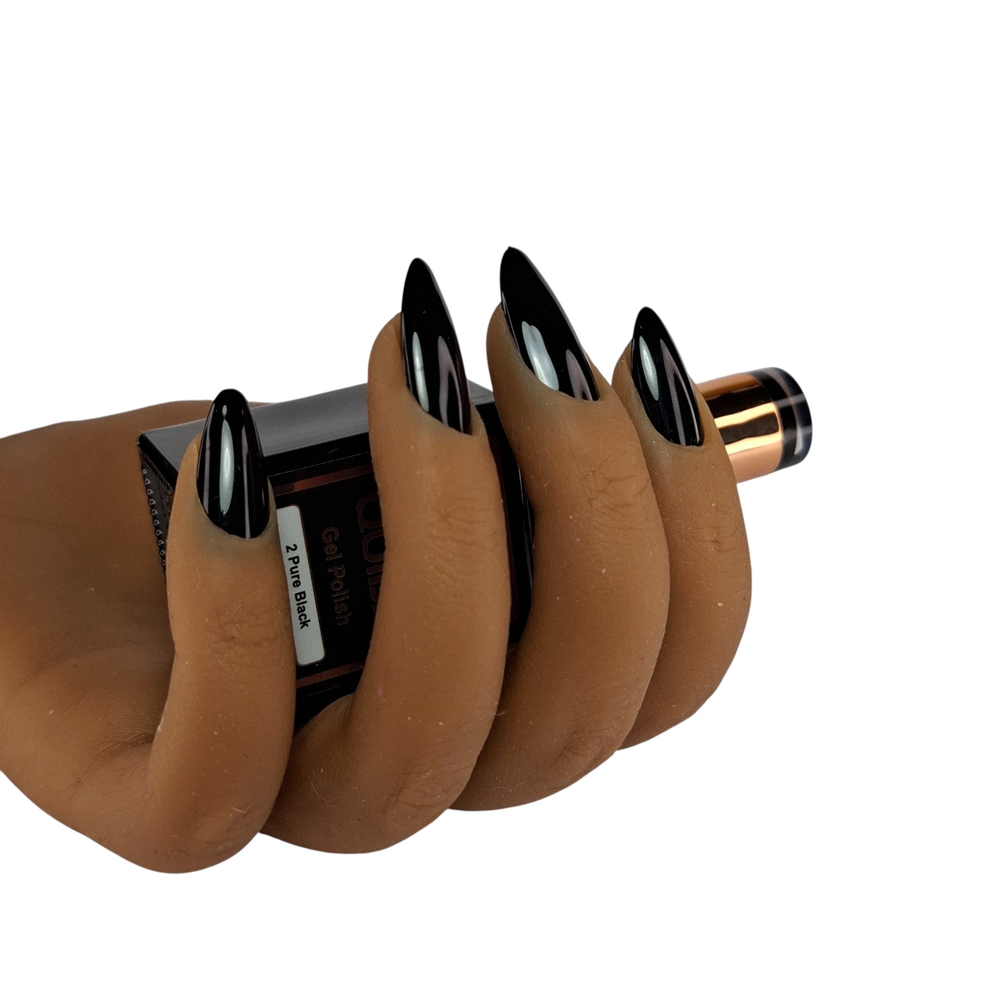Gel Polish Pure Black #2 – Diepzwart Zonder Ondertoon, Vol en Absoluut Dekkend