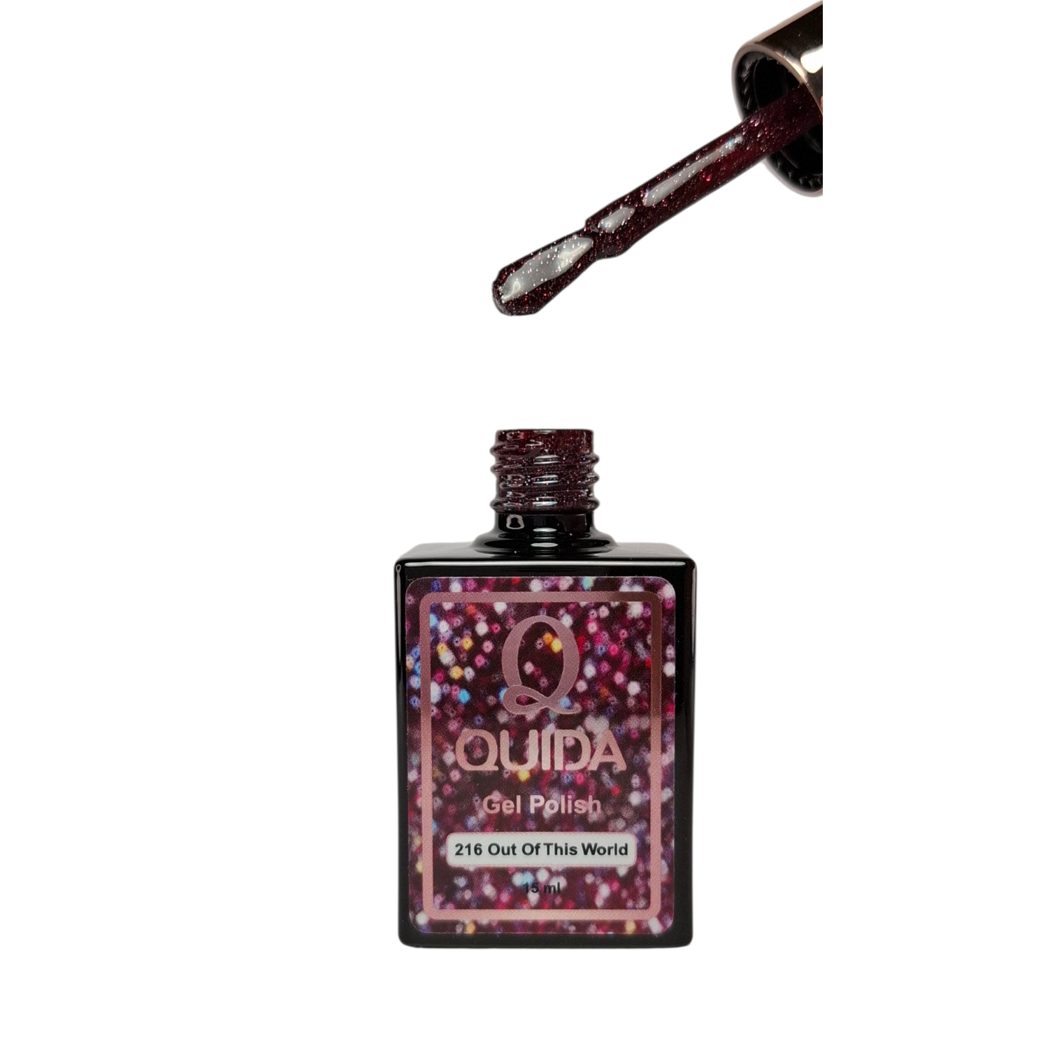 Glitter Gel Polish Out Of This World #216 – Diepe Kosmische Glitter met Intense Sparkle