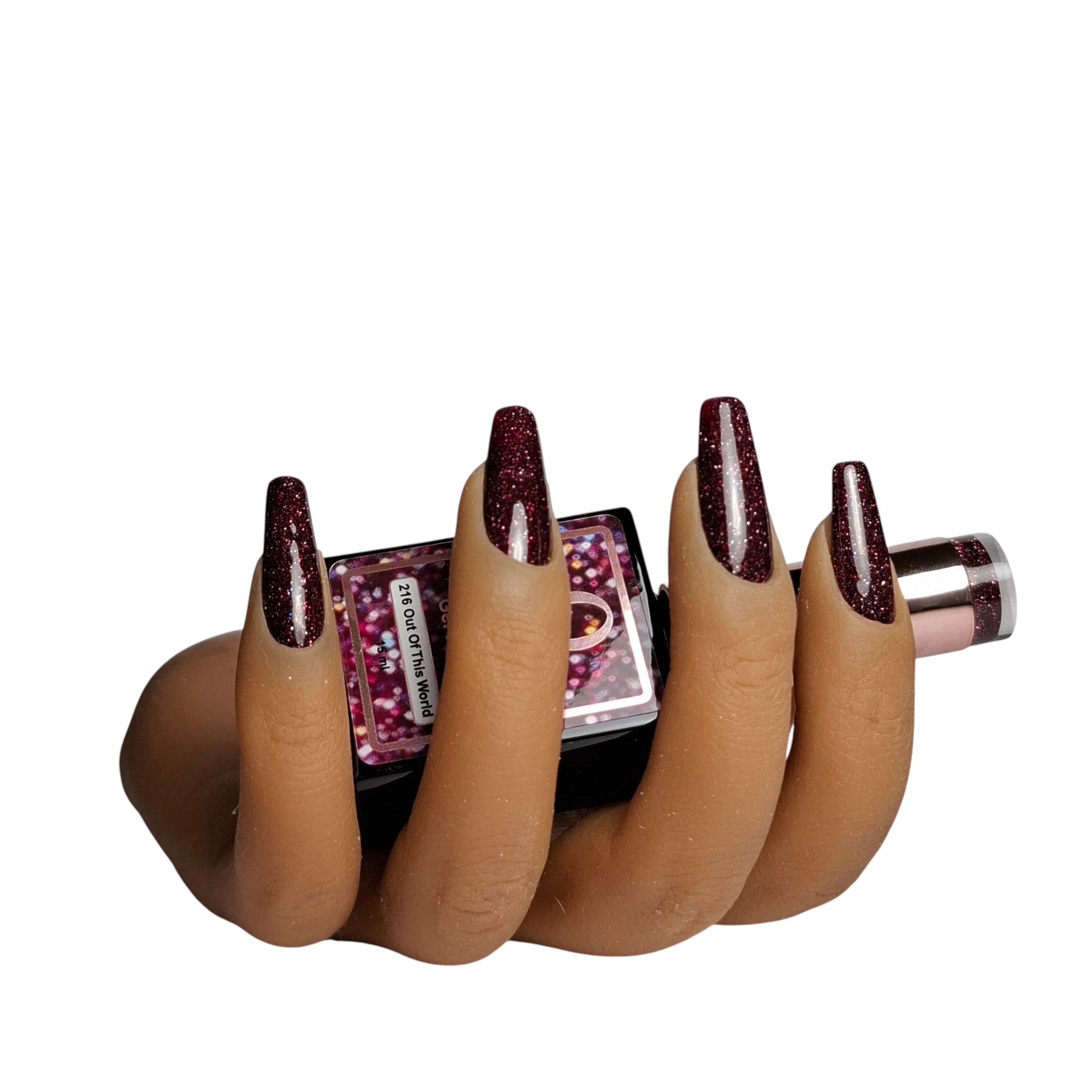 Glitter Gel Polish Out Of This World #216 – Diepe Kosmische Glitter met Intense Sparkle