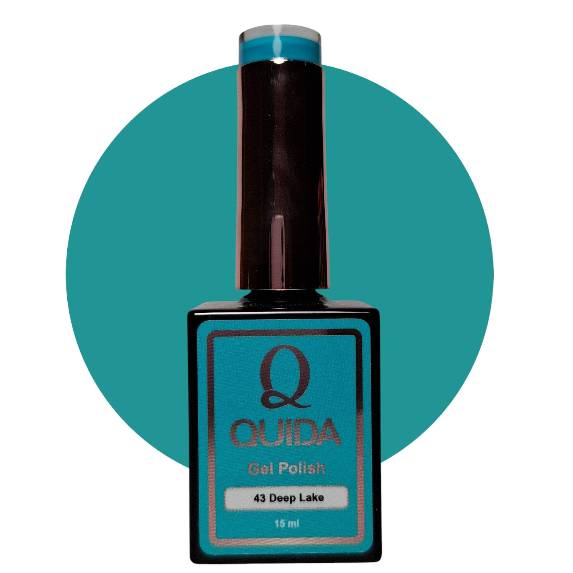 Gel Polish Deep Lake #43 – Helder Verzadigd Hemelsblauw met Cyaan Gloed