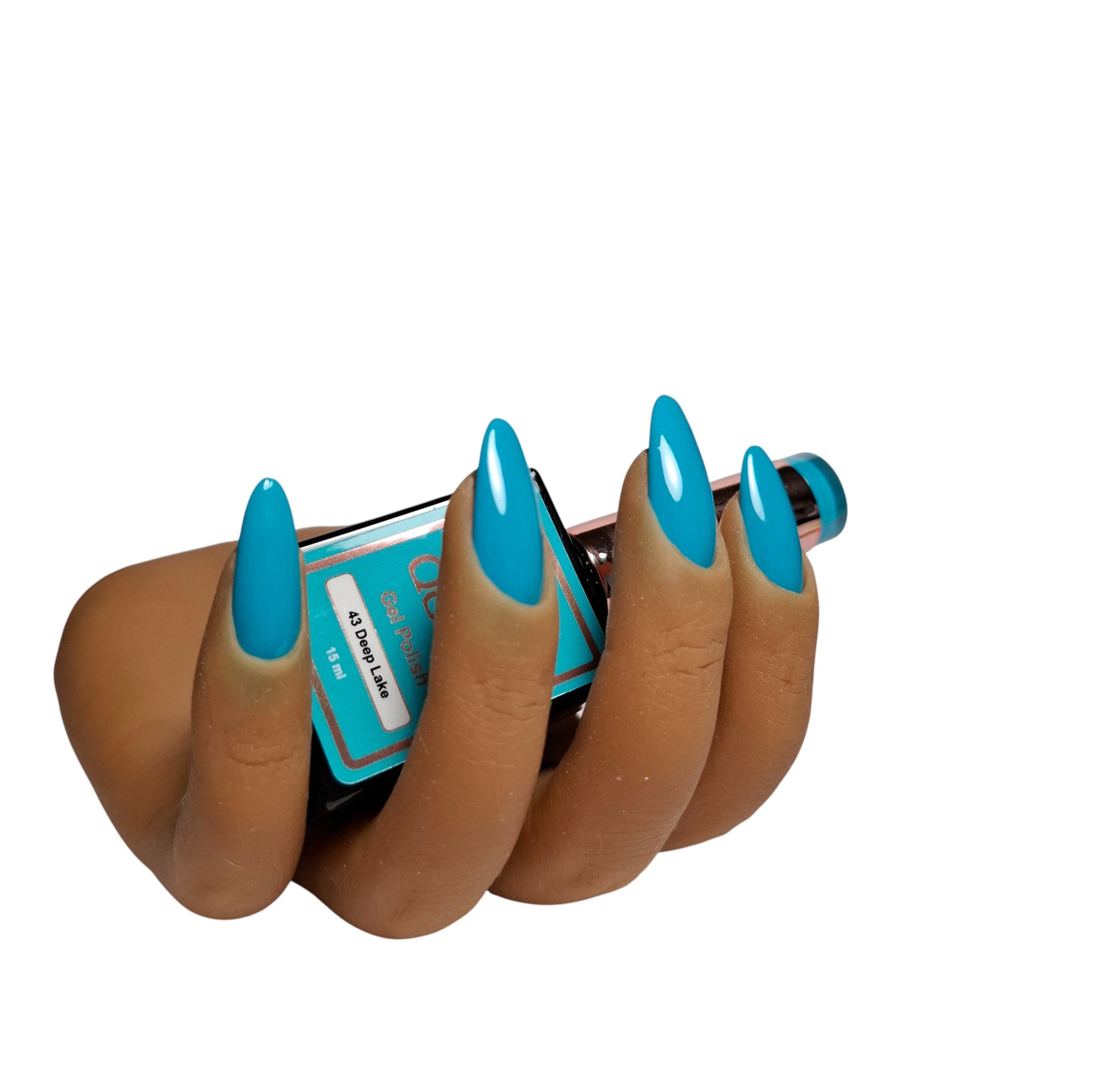 Gel Polish Deep Lake #43 – Helder Verzadigd Hemelsblauw met Cyaan Gloed