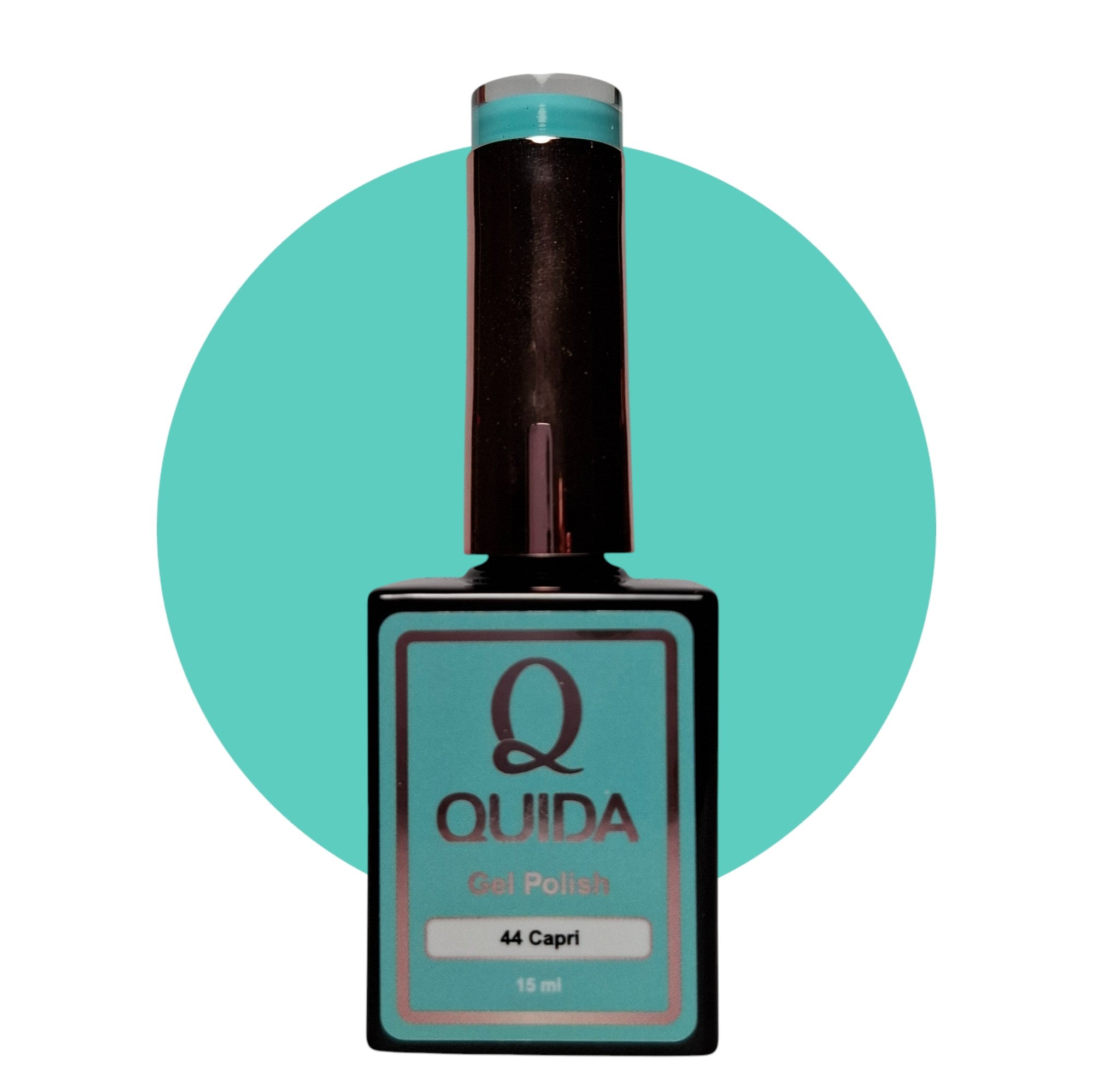 Gel Polish Capri #44 – Helder Verzadigd Turquoise-Blauw met Frisse Groene Gloed