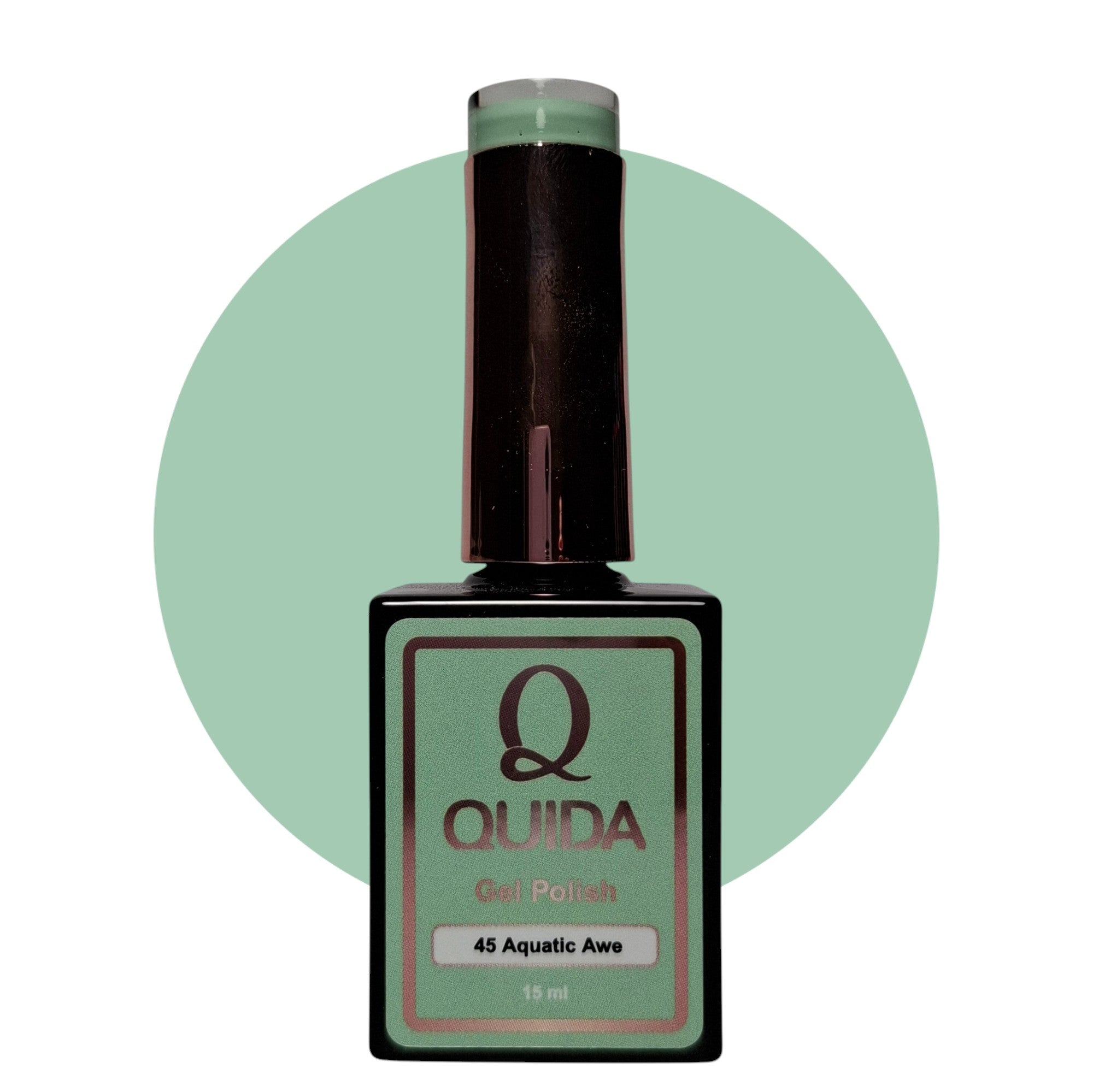 Gel Polish Aquatic Awe #45 – Zachte Gedempte Mintgroen met Aqua-Blauwe Ondertoon