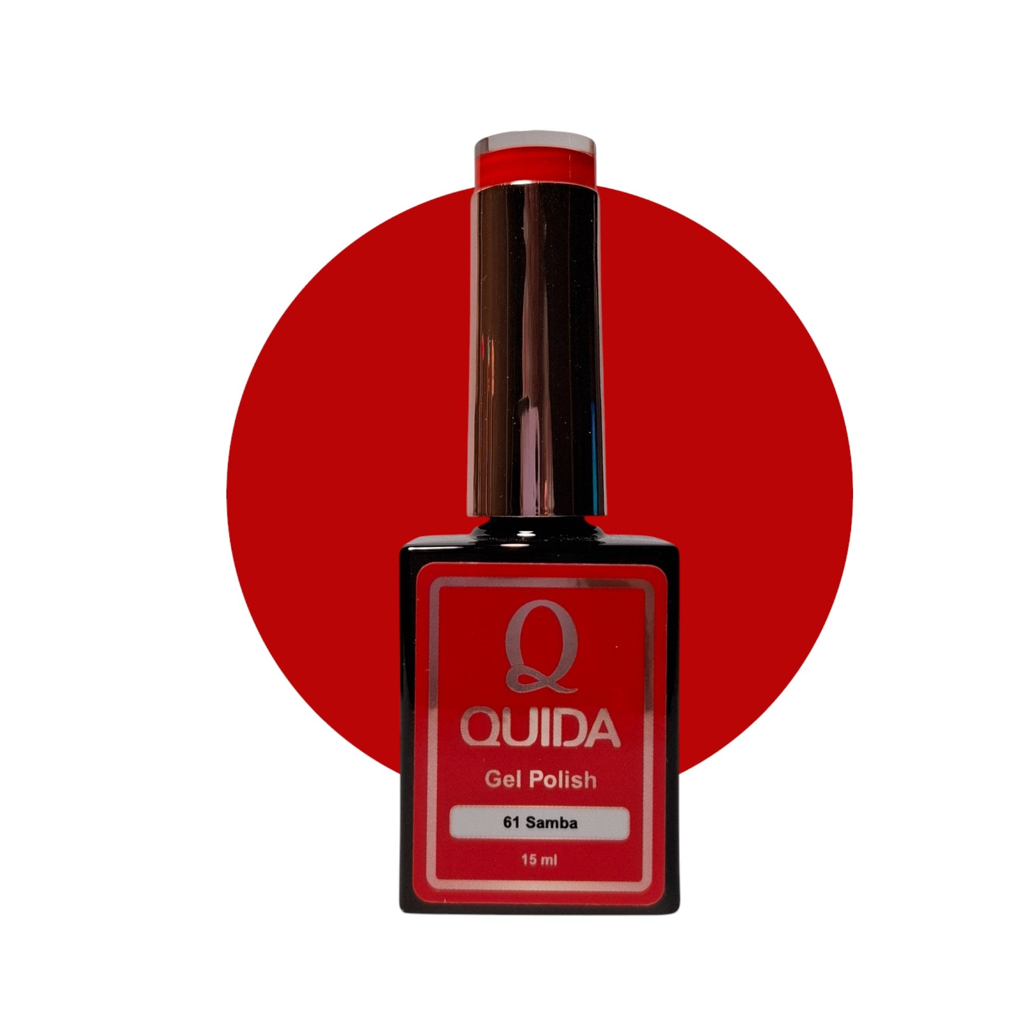 Gel Polish Samba #61 – Intens Vuurrood met Warme Oranje Gloed