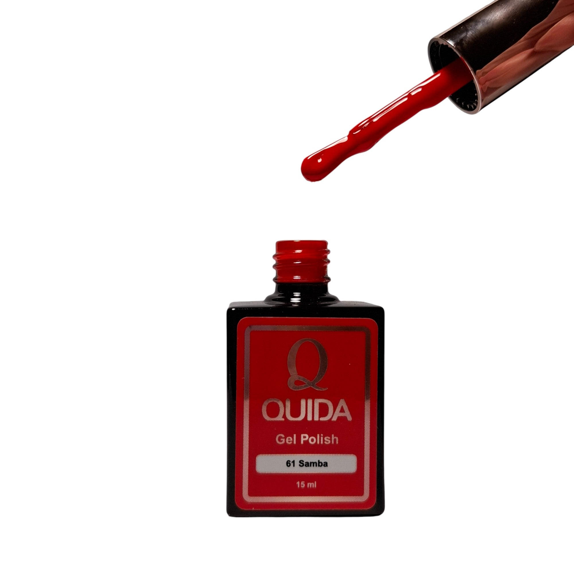 Gel Polish Samba #61 – Intens Vuurrood met Warme Oranje Gloed