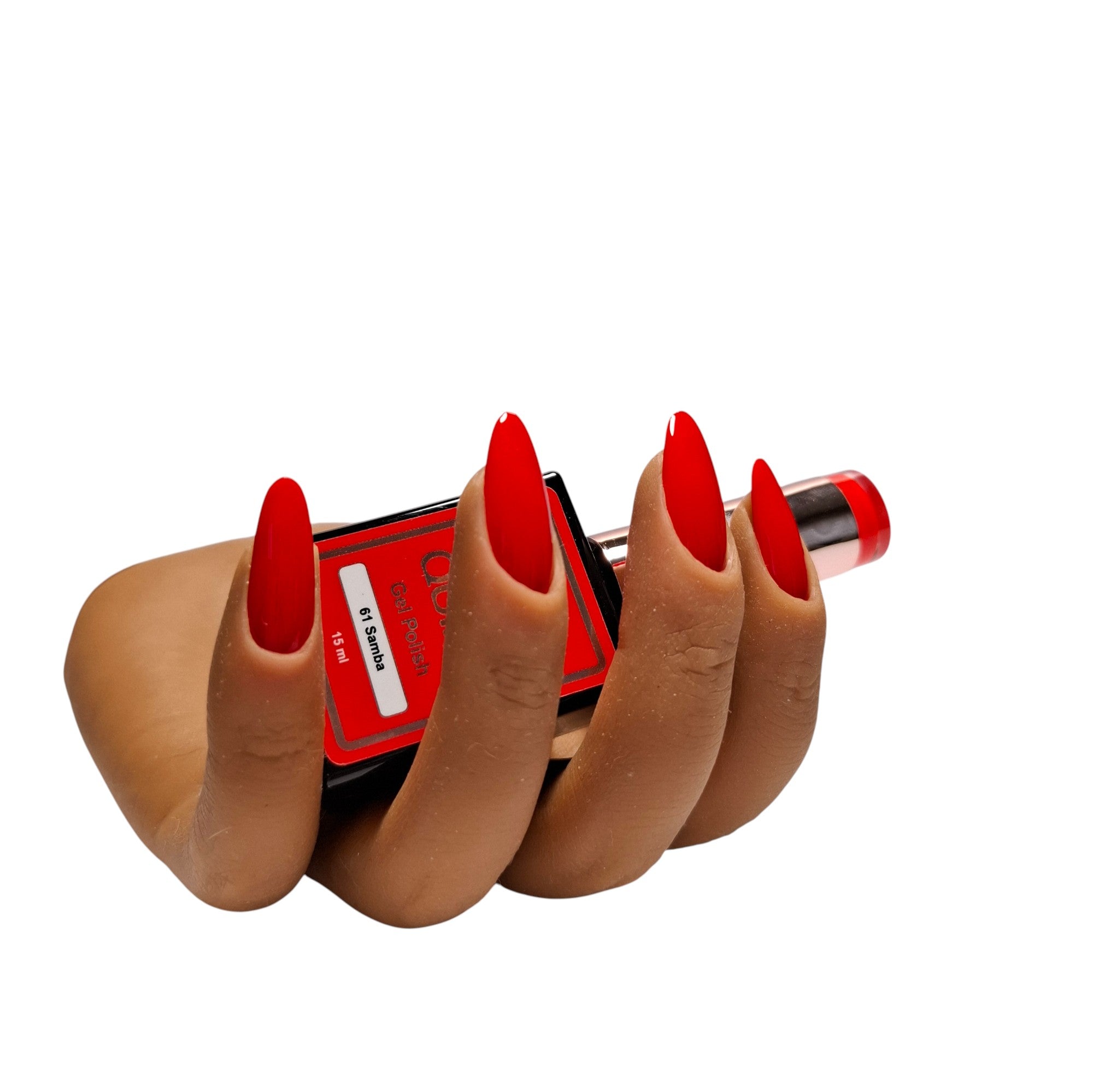 Gel Polish Samba #61 – Intens Vuurrood met Warme Oranje Gloed