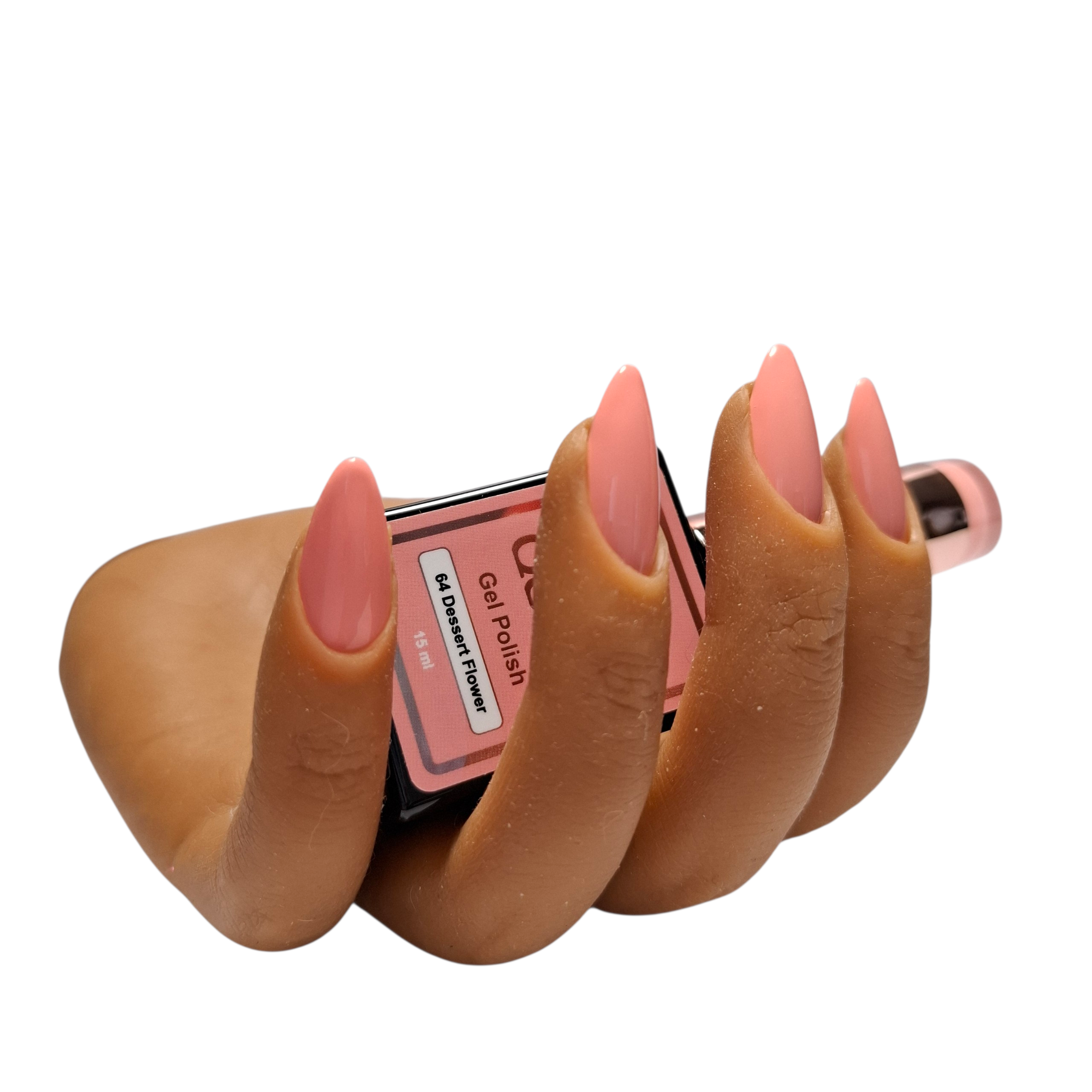 Gel Polish Dessert Flower #64 – Warm Gedempte Roze-Perzik met Romantische Gloed