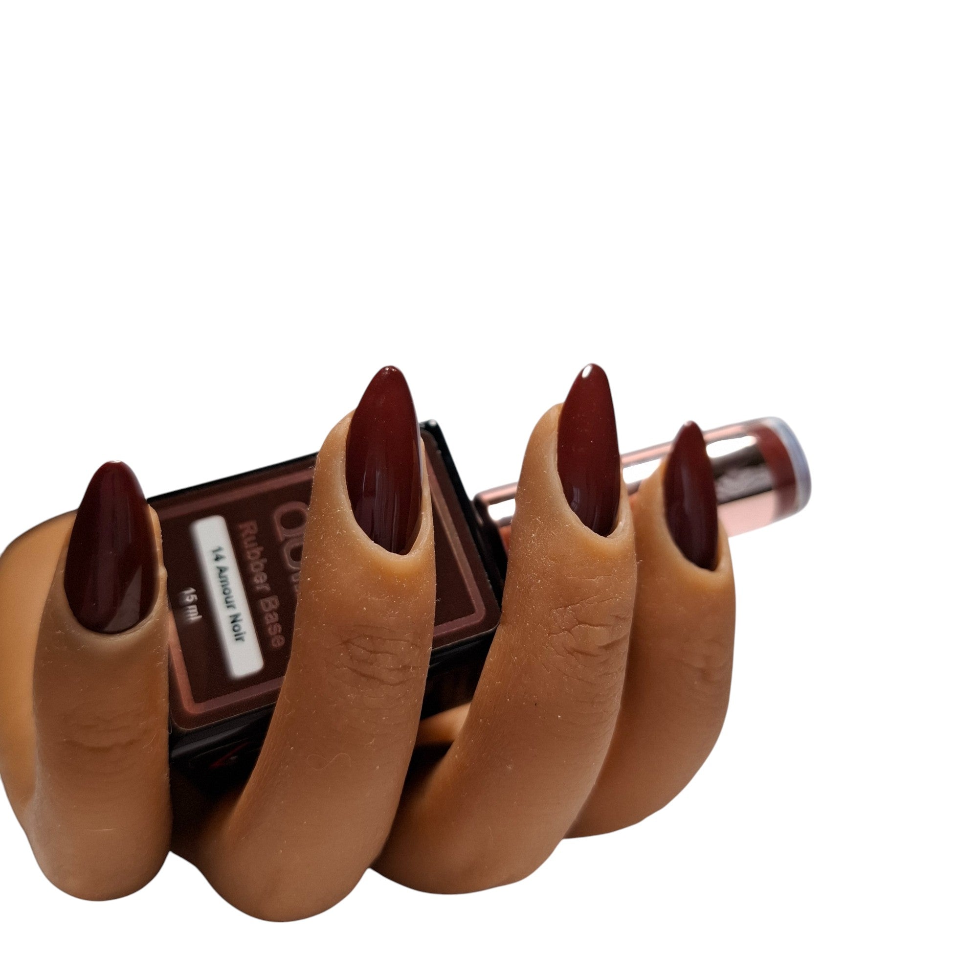 Rubber Base Amour Noir #14 – Diep Donker Roodbruin met Rijke Chocolade-Bordeaux Gloed