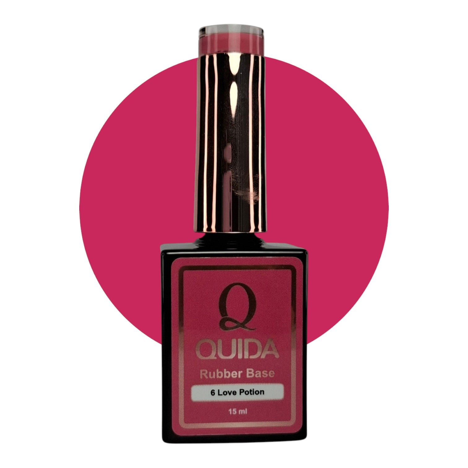 Rubber Base Love Potion #6 – Intens Stralend Fuchsia-Roze met Warme Levendige Gloed