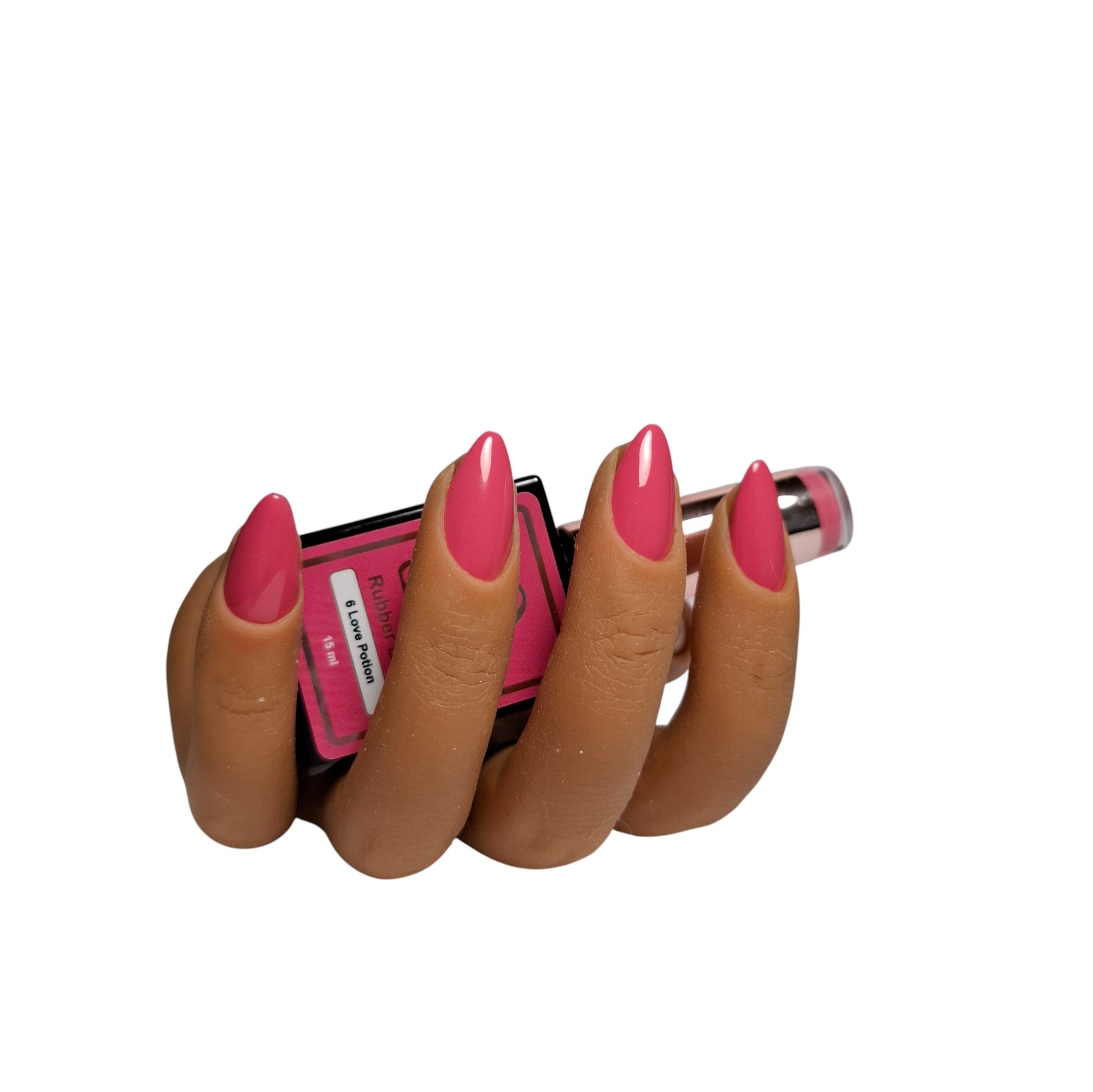 Rubber Base Love Potion #6 – Intens Stralend Fuchsia-Roze met Warme Levendige Gloed