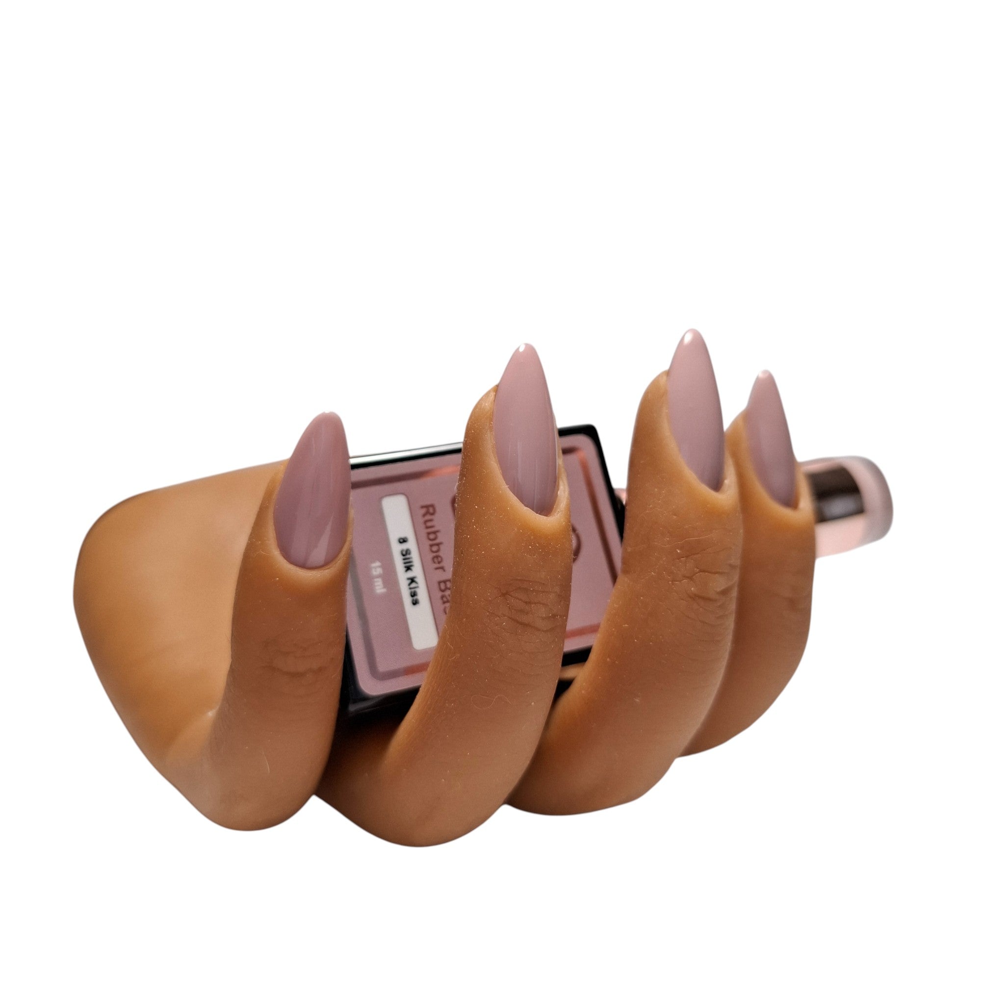 Rubber Base Silk Kiss #8 – Poederig Zijdezacht Blush-Roze met Warme Beige Ondertoon