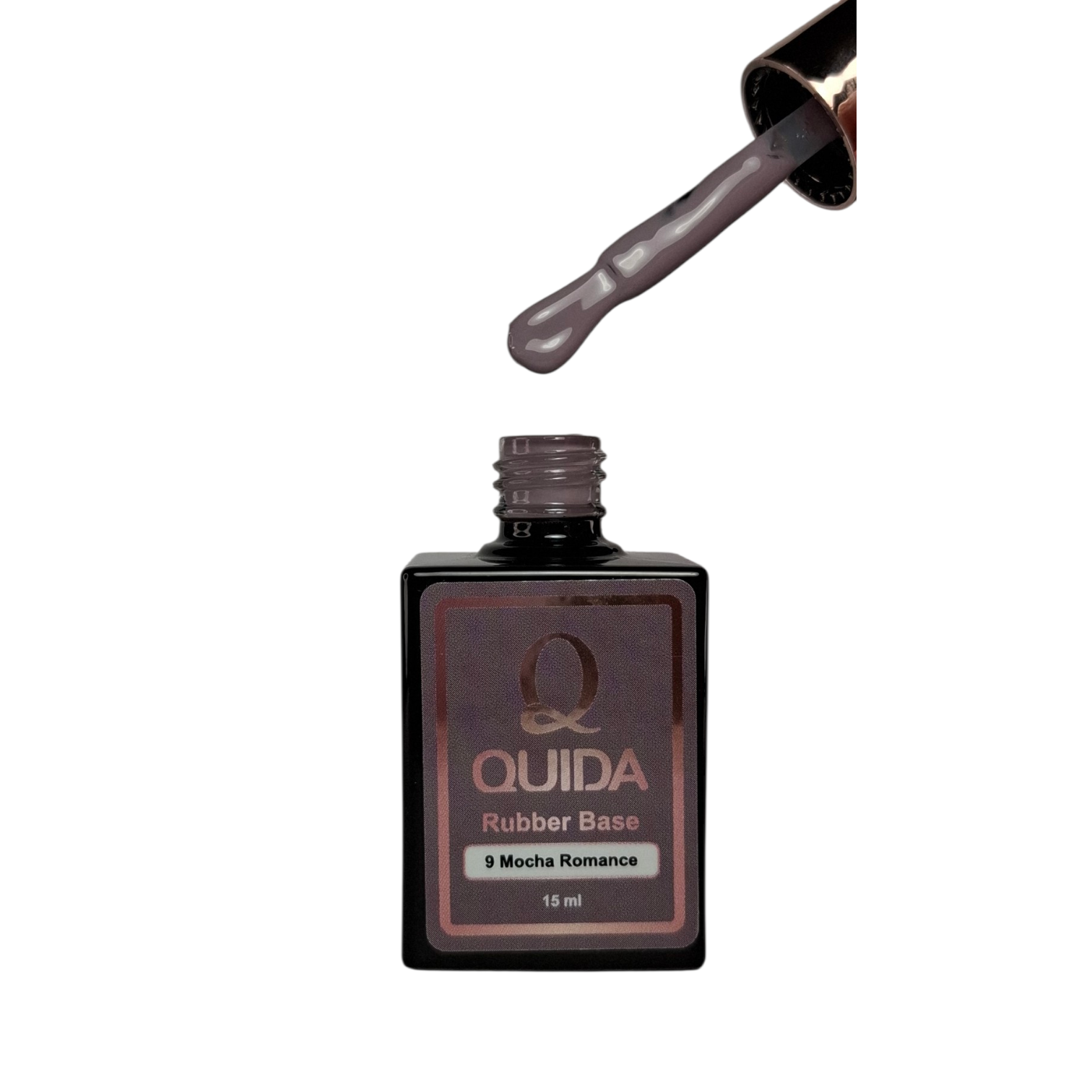 Rubber Base Mocha Romance #9 – Warme Rijke Mocha-Bruin met Zachte Roze-Beige Ondertoon
