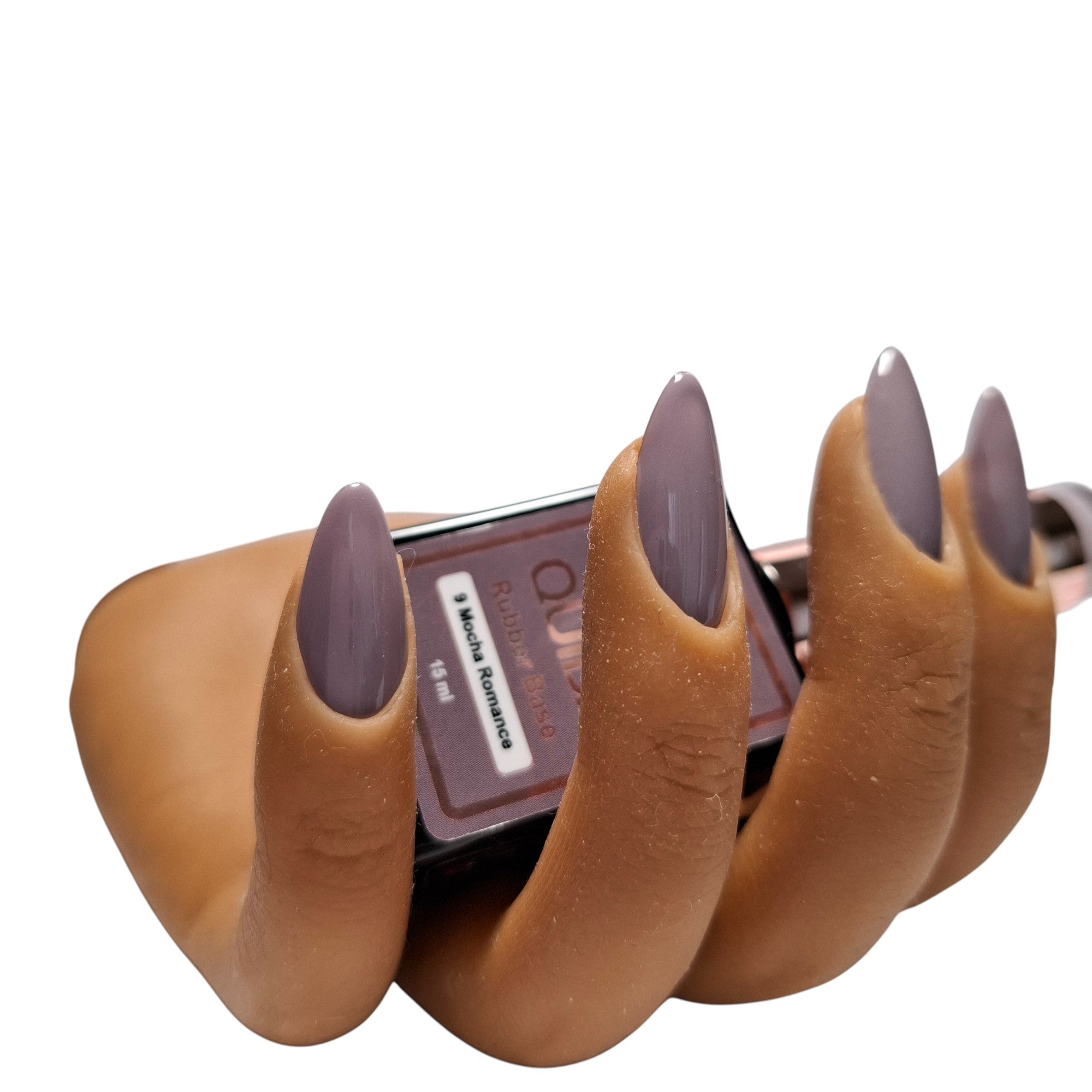 Rubber Base Mocha Romance #9 – Warme Rijke Mocha-Bruin met Zachte Roze-Beige Ondertoon