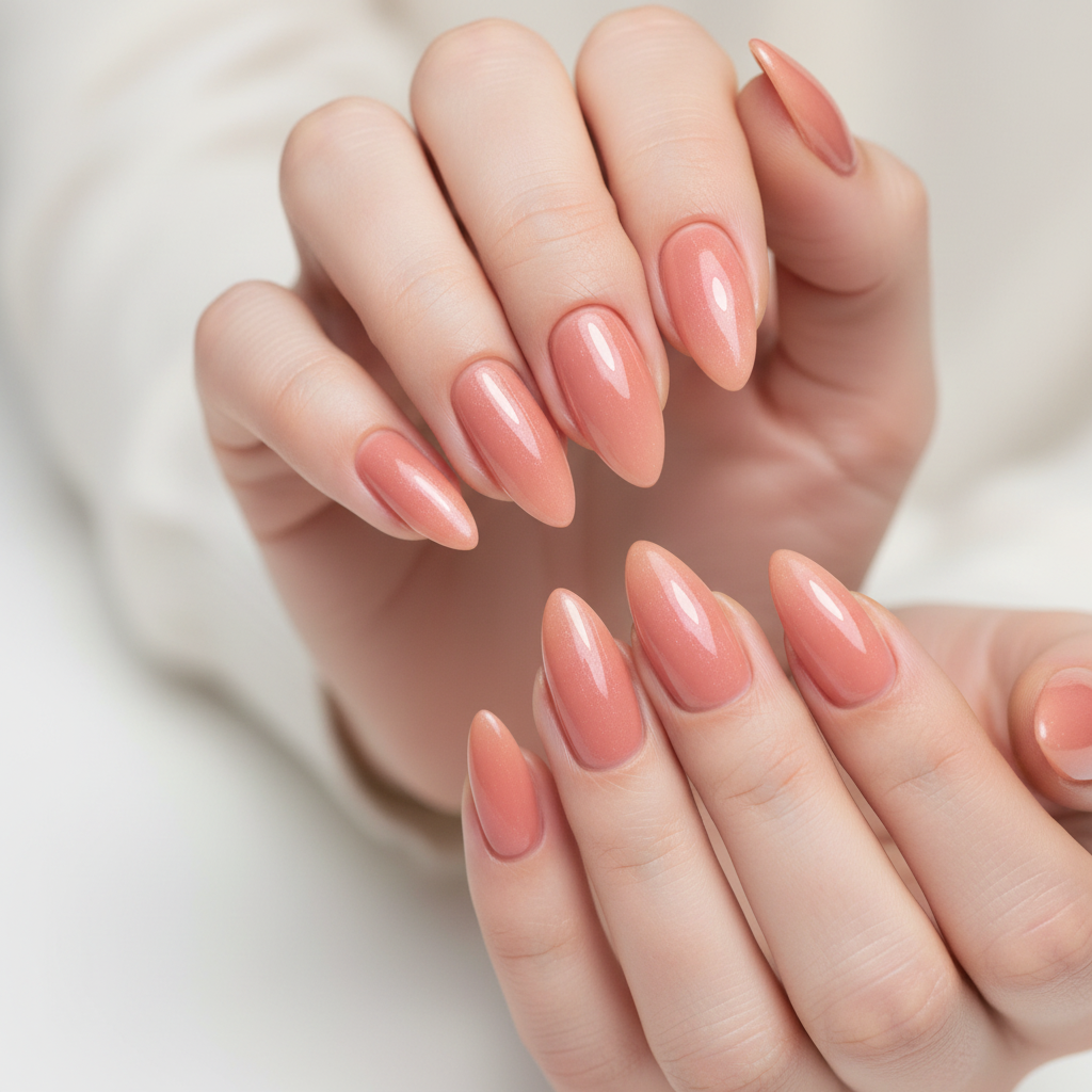 Close-up manicured nails