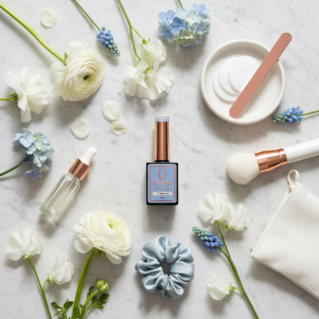 Flatlay lente compositie