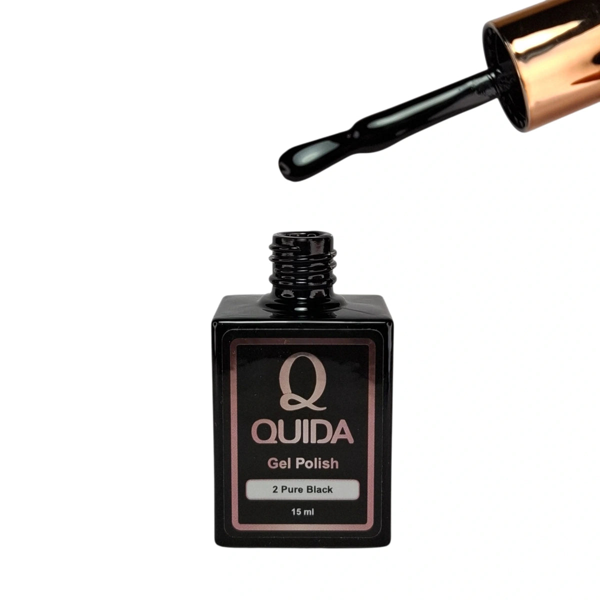 Gel Polish Pure Black #2 – Diepzwart Zonder Ondertoon, Vol en Absoluut Dekkend