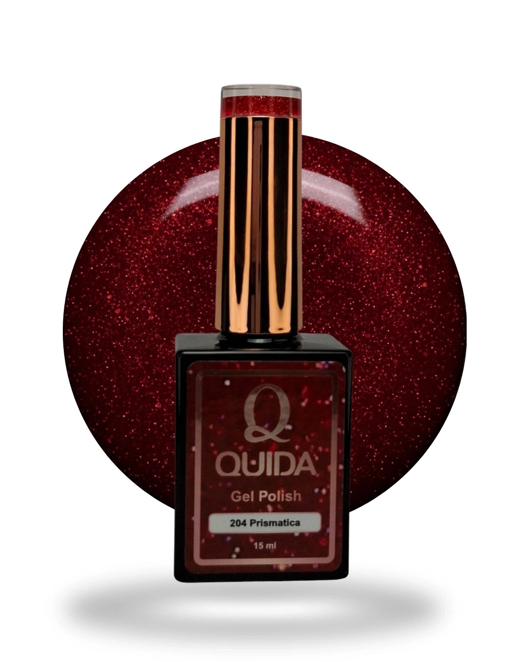 Glitter Gel Polish Prismatica #204 – Intense Rode Glitter met Multidimensionale Sparkle