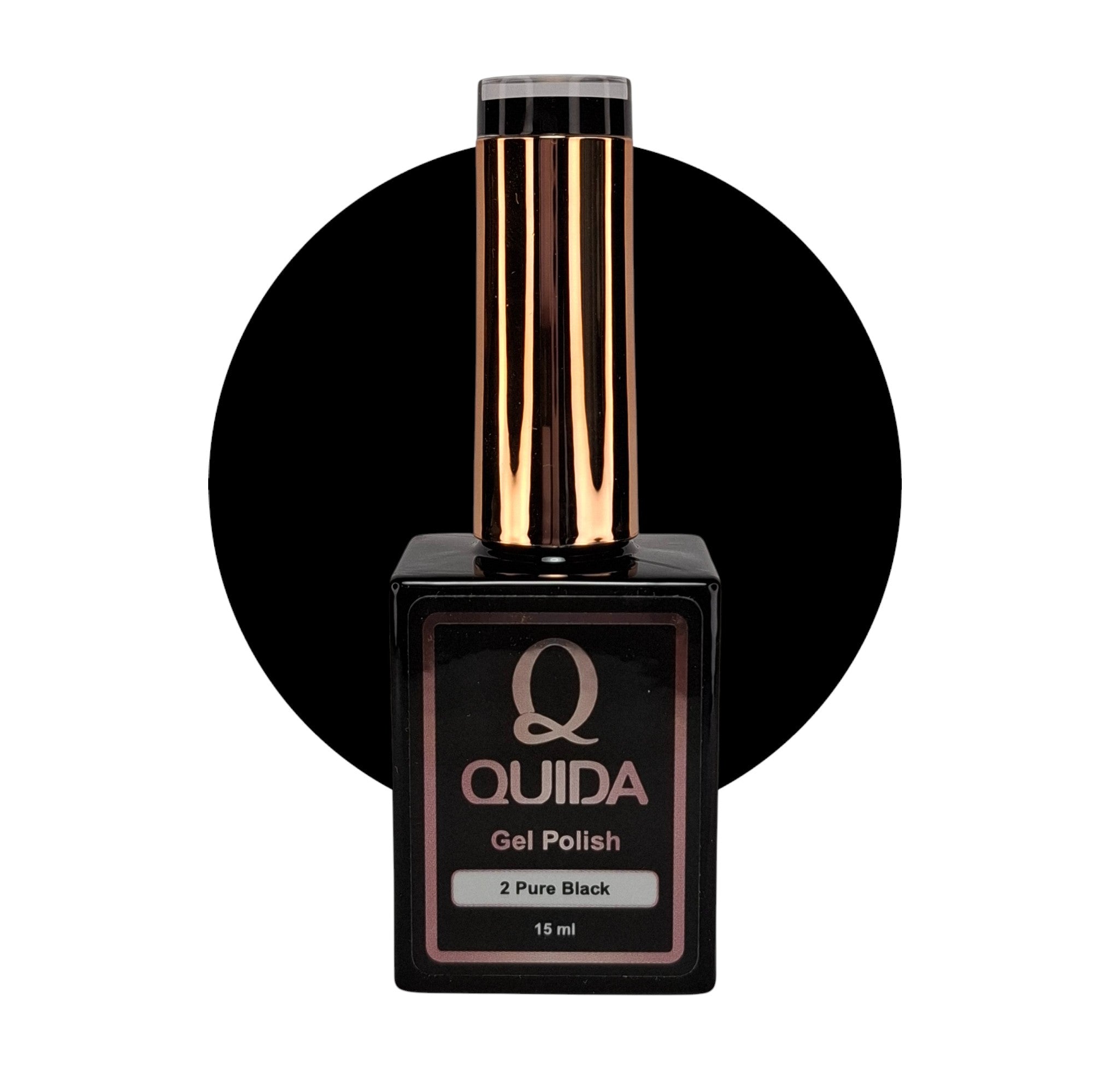 Gel Polish Pure Black #2 – Diepzwart Zonder Ondertoon, Vol en Absoluut Dekkend