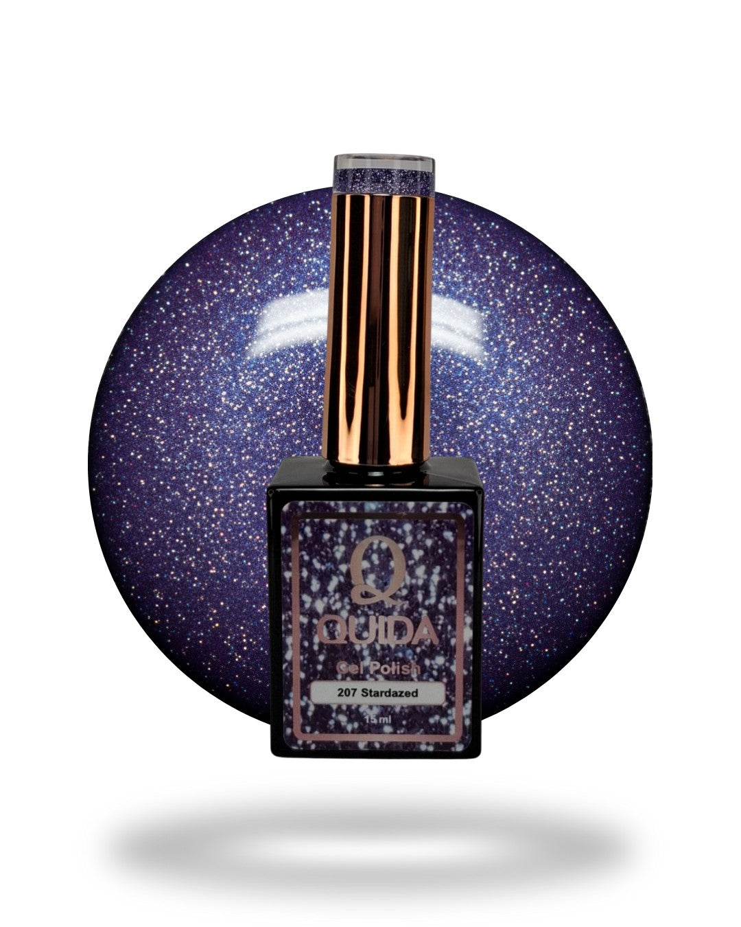 Glitter Gel Polish Stardazed #207 – Elegante Paarse Glitter met Kosmische Sterrenachtige Sparkle