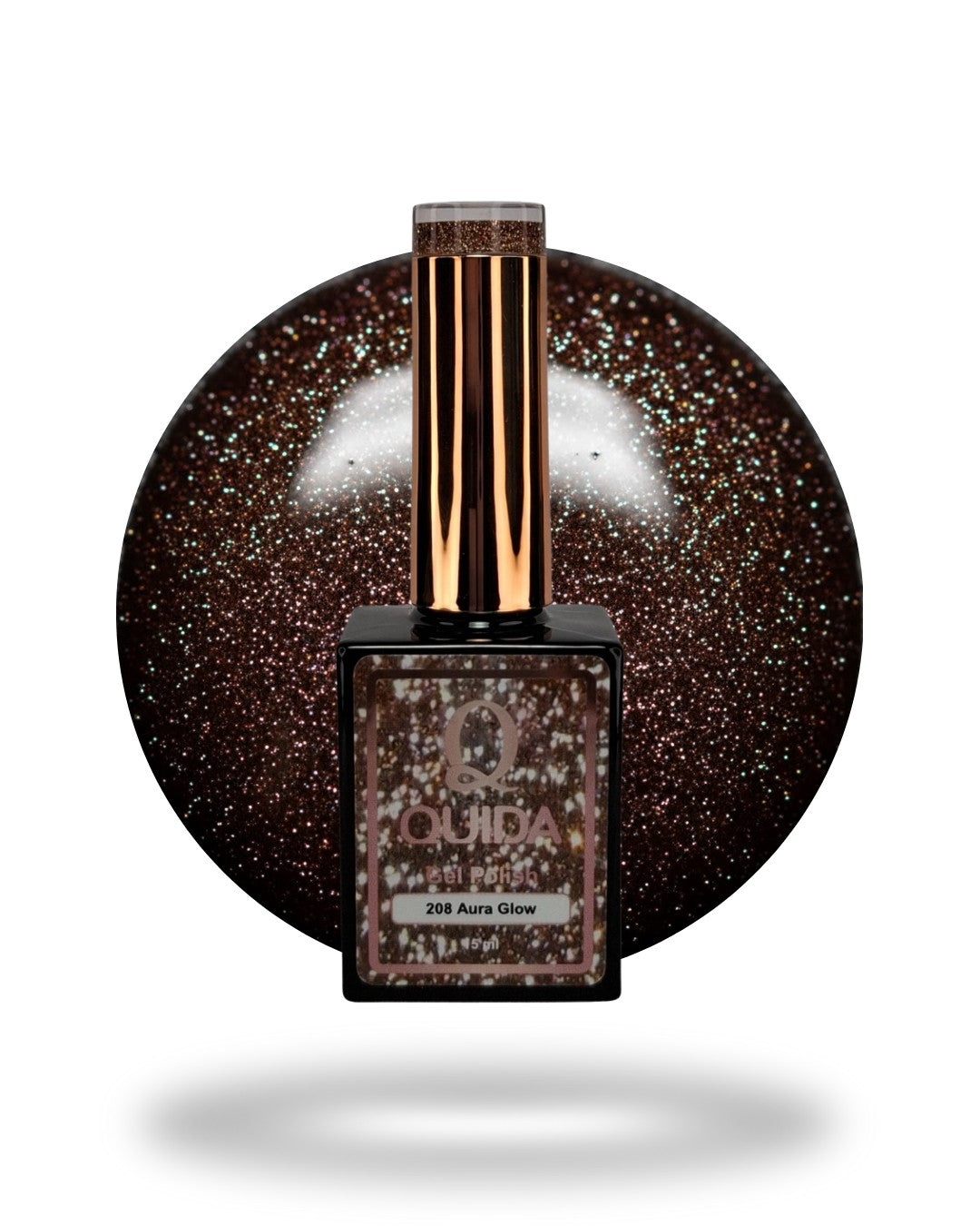 Glitter Gel Polish Aura Glow #208 – Warme Bronzen Glitter met Tijdloze Luxe Glans