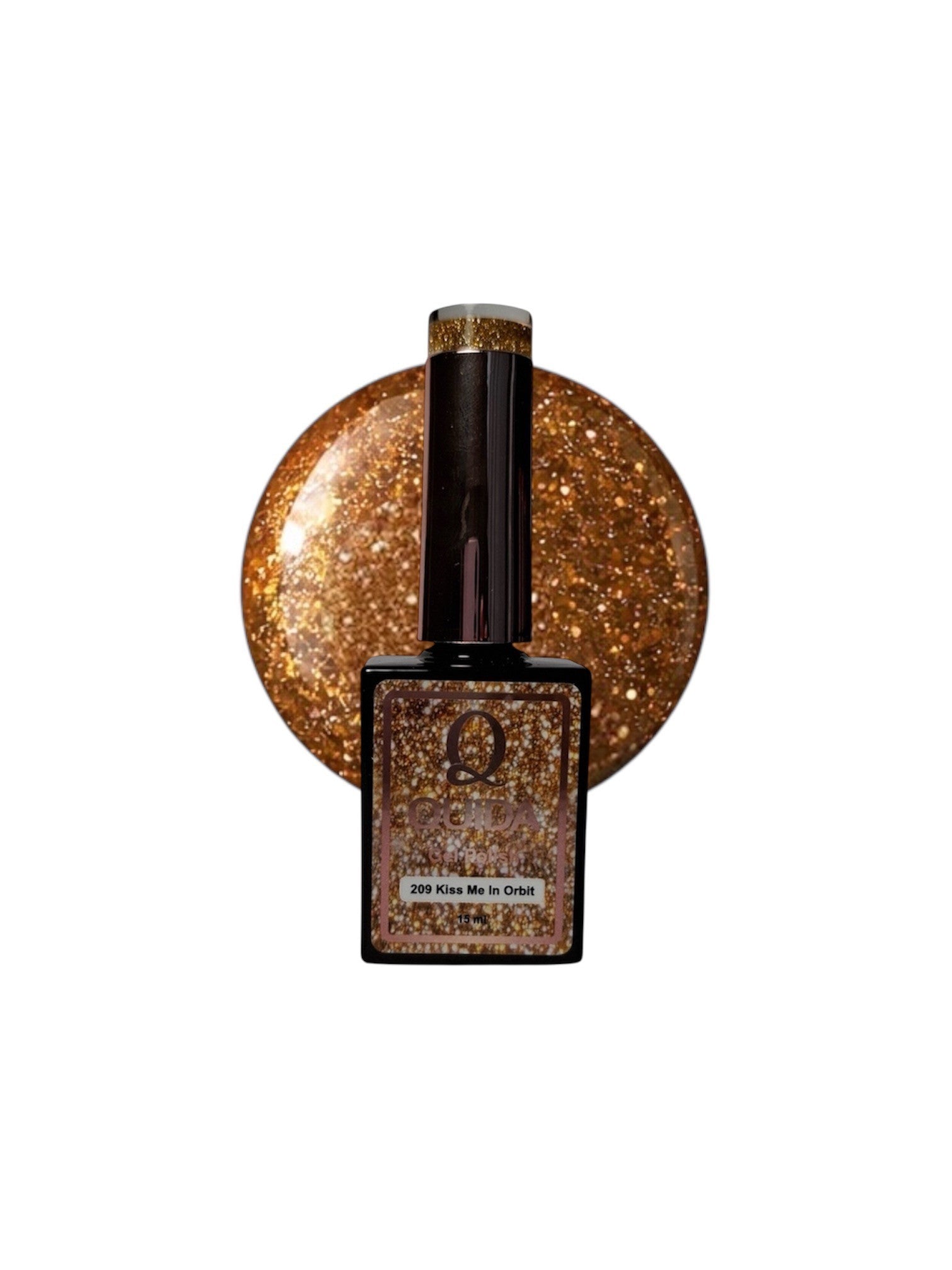 Glitter Gel Polish Kiss Me In Orbit #209 – Rijke Gouden Glitter met Intense Metallic Sparkle
