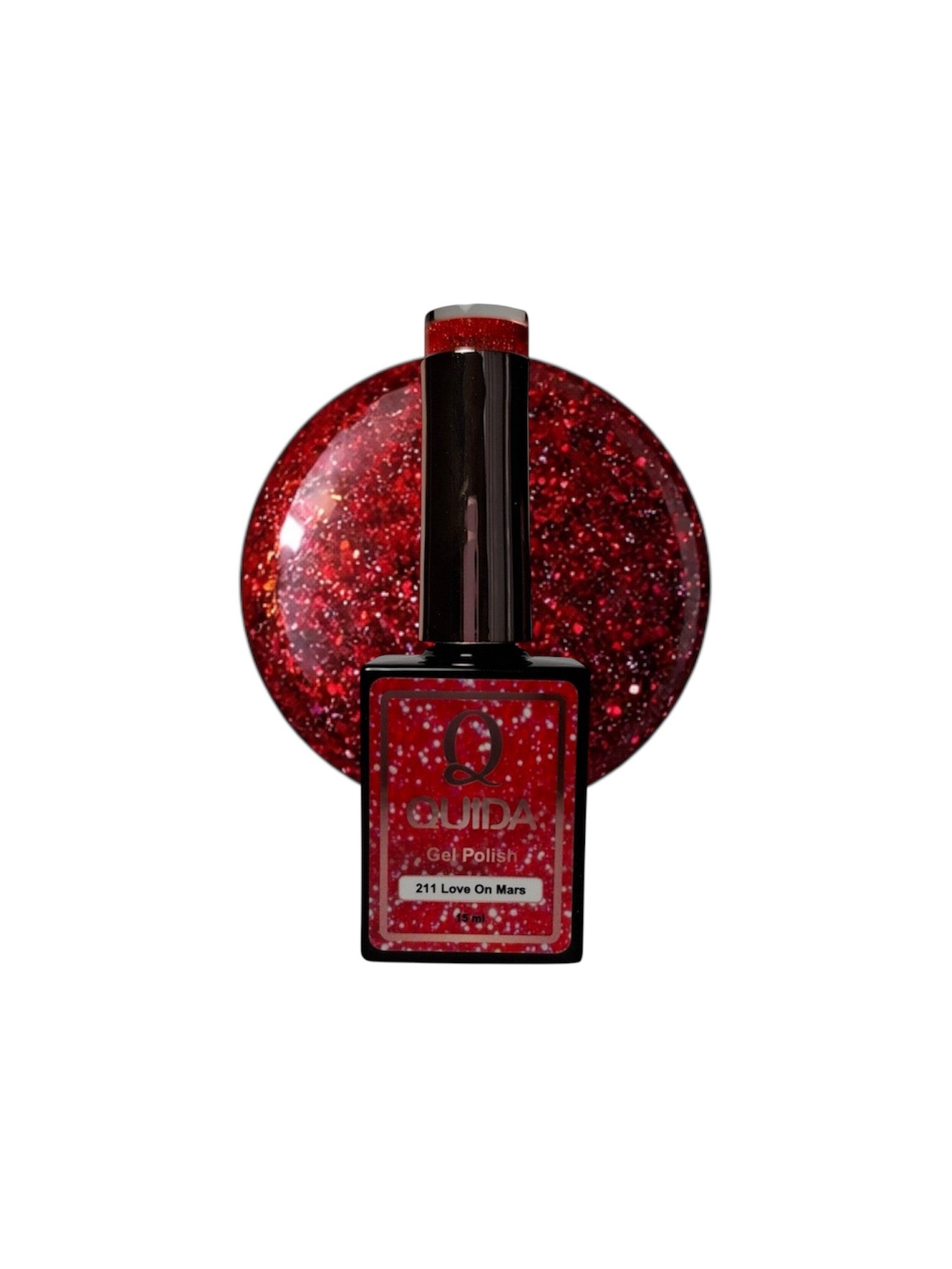 Glitter Gel Polish Love On Mars #211 – Vurig Rode Glitter met Intense Sensuele Sparkle