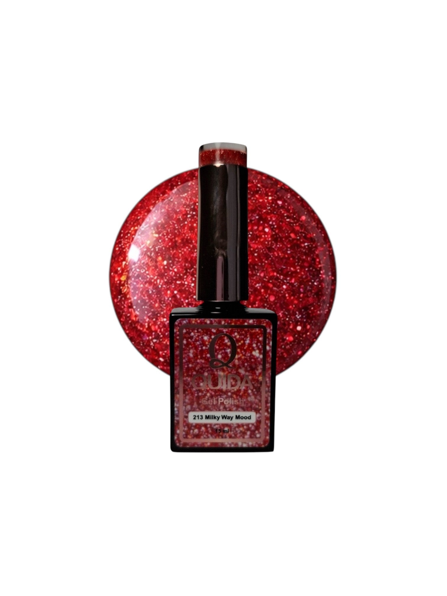 Glitter Gel Polish Milkyway Mood #213 – Kosmische Dieprode Glitter met Multidimensionale Sparkle