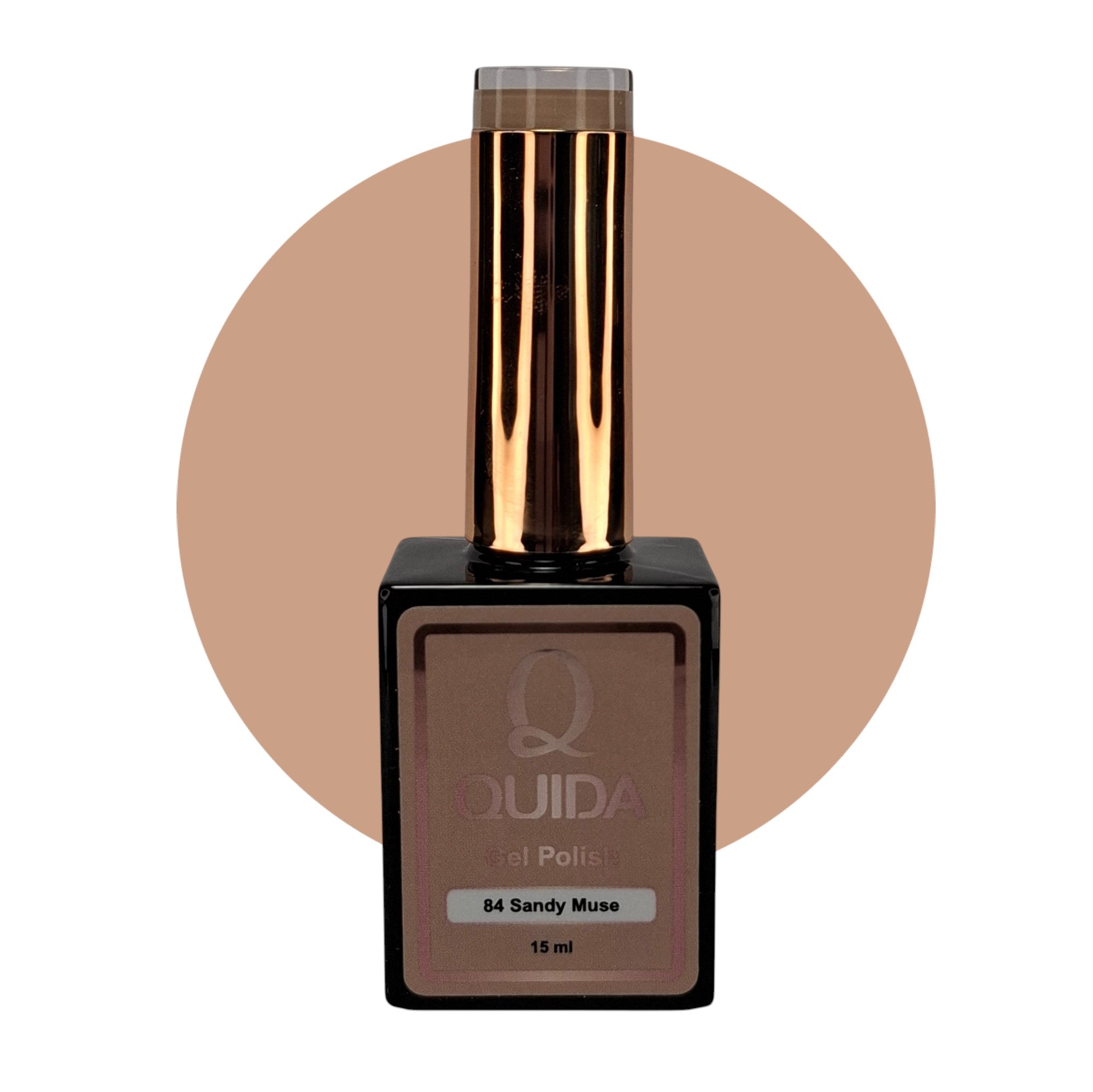 Gel Polish Sandy Muse #84 – Warme Zandbruin met Roze-Beige Ondertoon