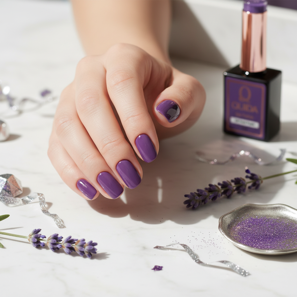 Fresh Purple #186 sfeerbeeld – hand met lavendelbloemen