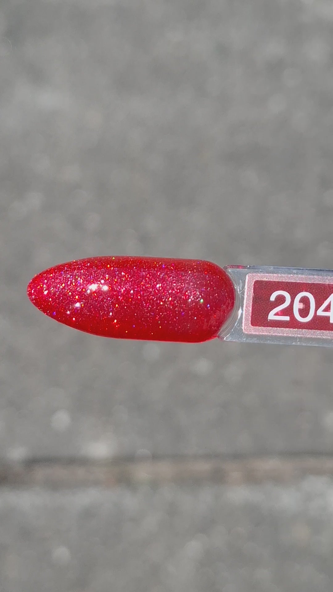 Video laden: Glitter Gel Polish Prismatica #204 – Intense Rode Glitter met Multidimensionale Sparkle
