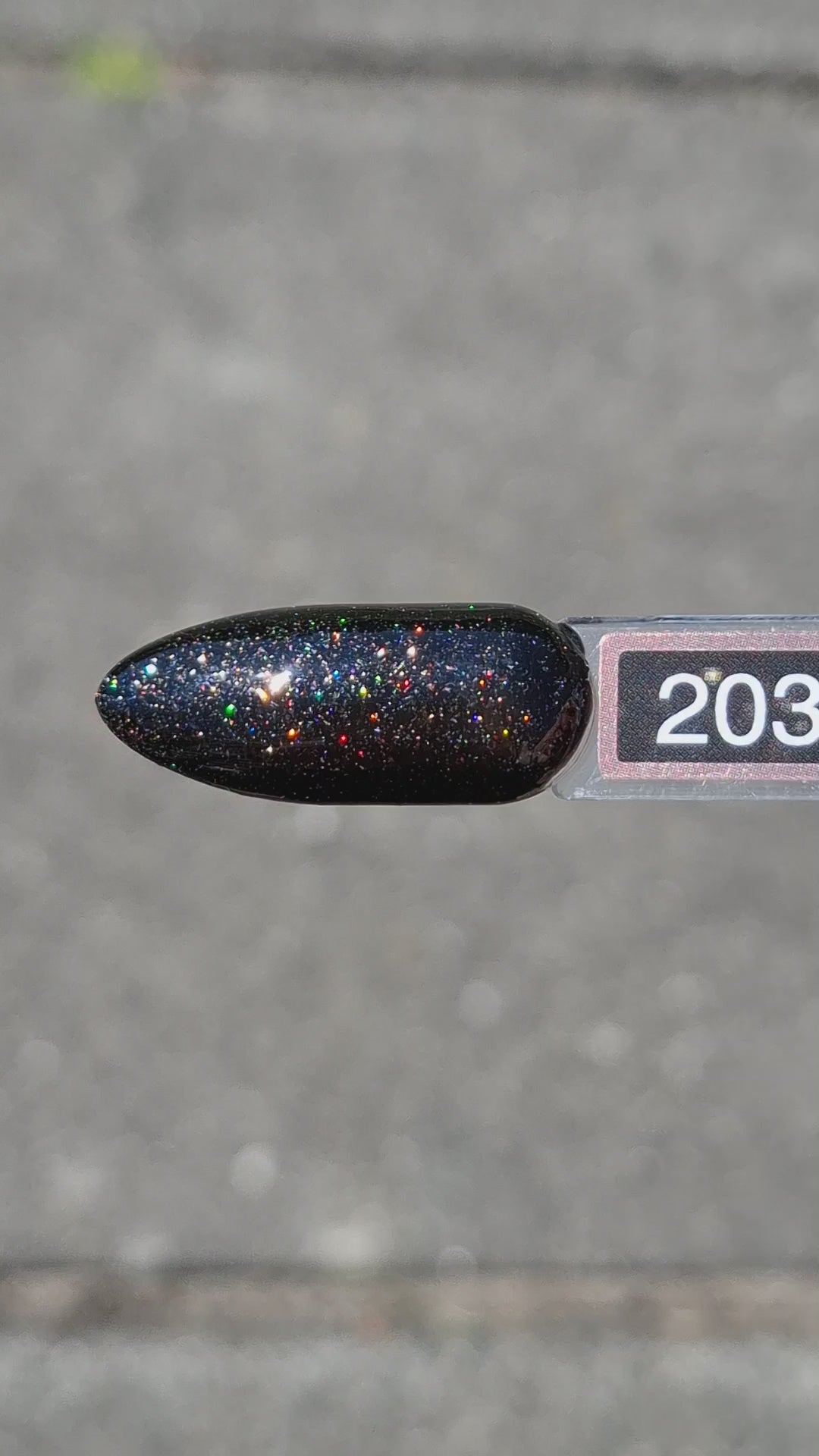 Video laden: Glitter Gel Polish Duskfire #203 – Diepzwarte Glitter met Vurige Multicolor Sparkle