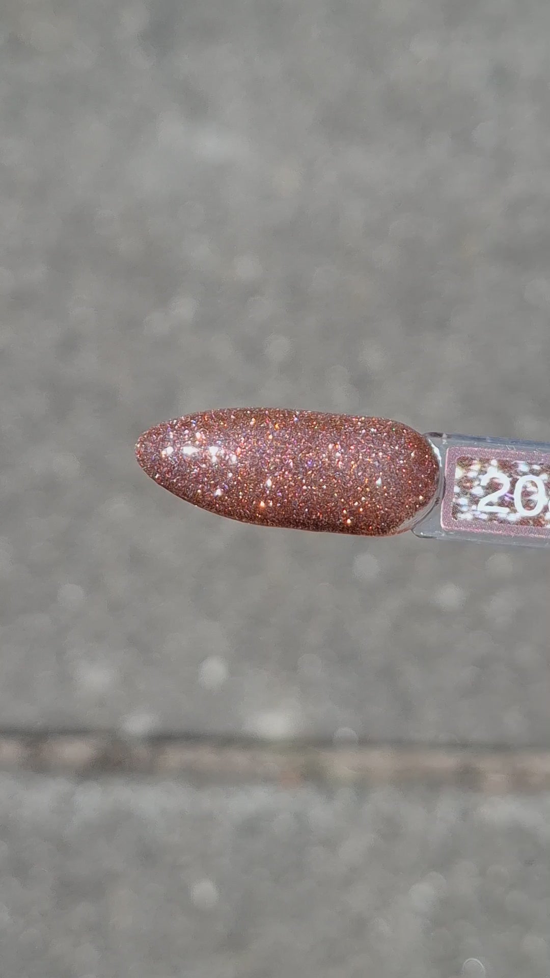 Video laden: Glitter Gel Polish Aura Glow #208 – Warme Bronzen Glitter met Tijdloze Luxe Glans