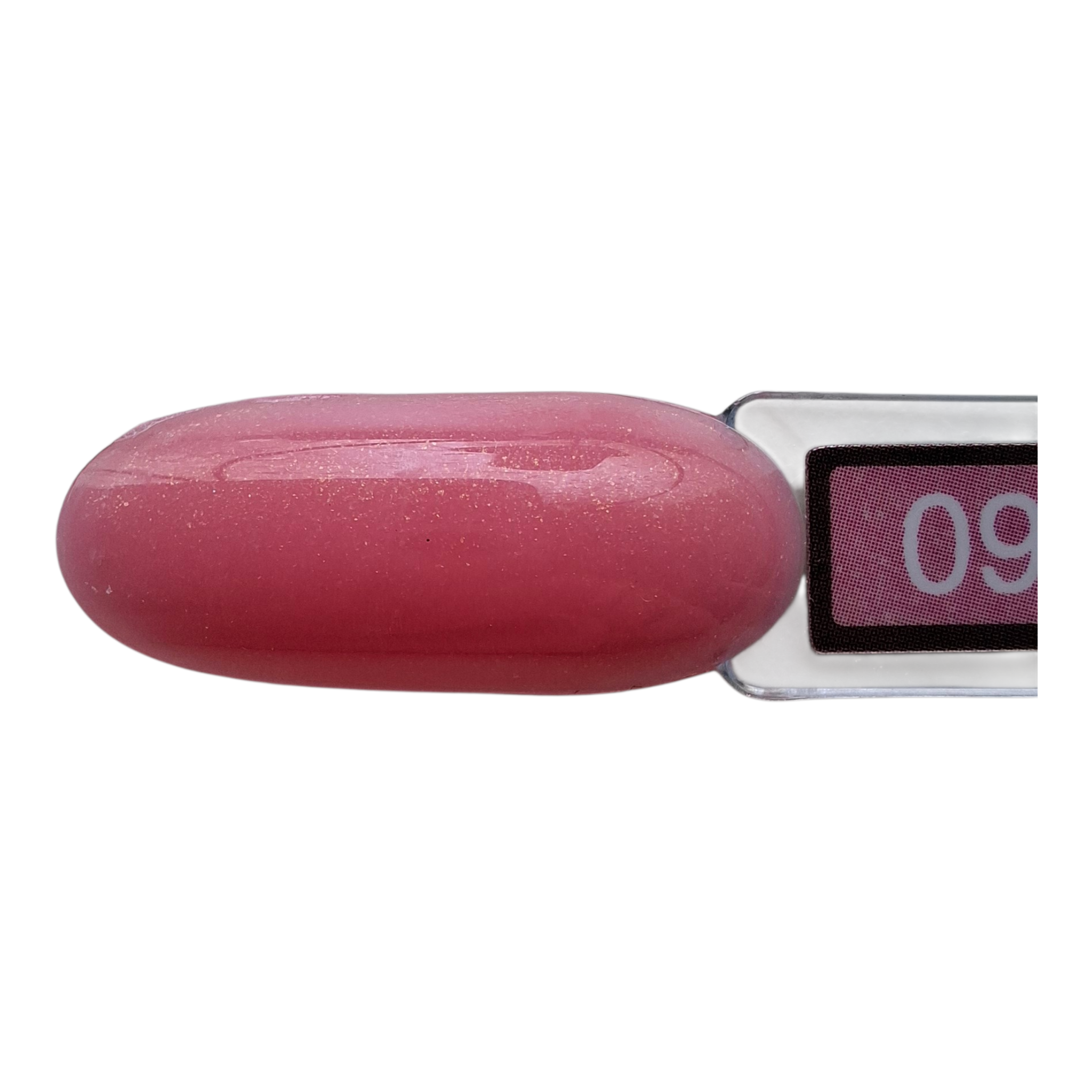 Swatch Quida Builder Gel #009 Soft Rose op nageltip - tijdloze zachte roze builder gel met subtiele glans finish